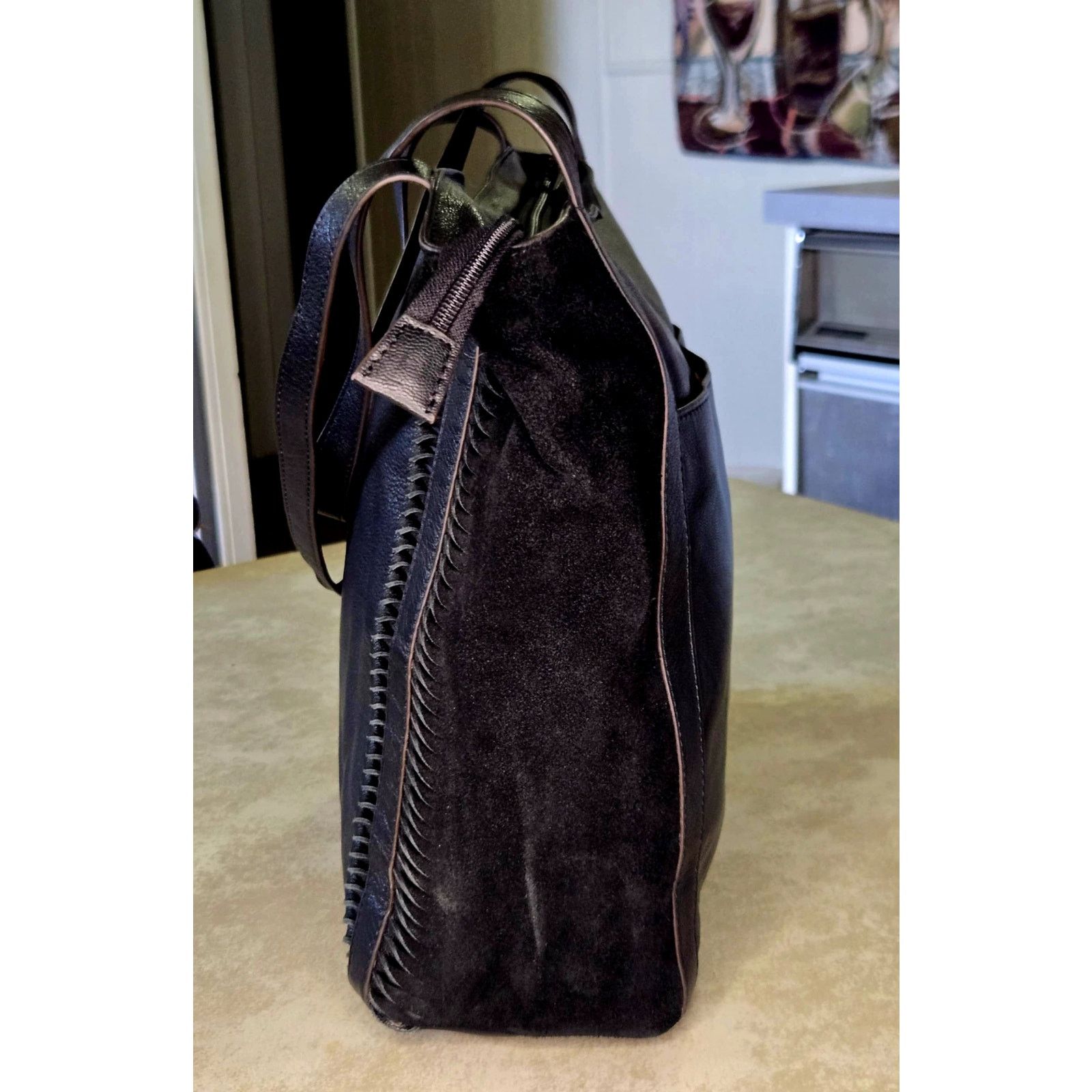 Other Lodis Priscilla black smooth leather with suede sides tote Size ONE SIZE - 1 Thumbnail