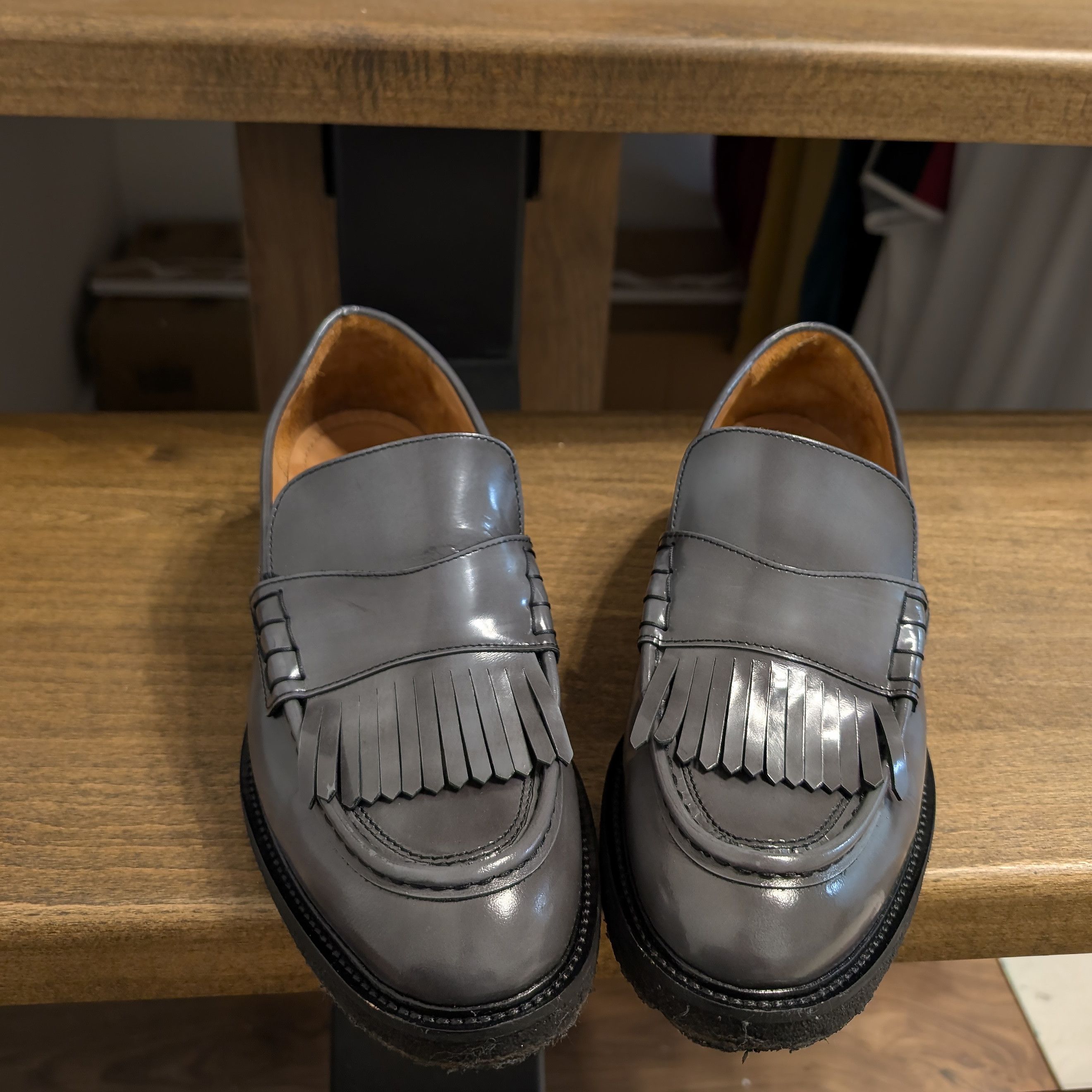 Billi Bi Billi Bi Copenhagen EU 42 Leather Loafers Slip-On Shoes Size US 12 / IT 42 - 11 Thumbnail