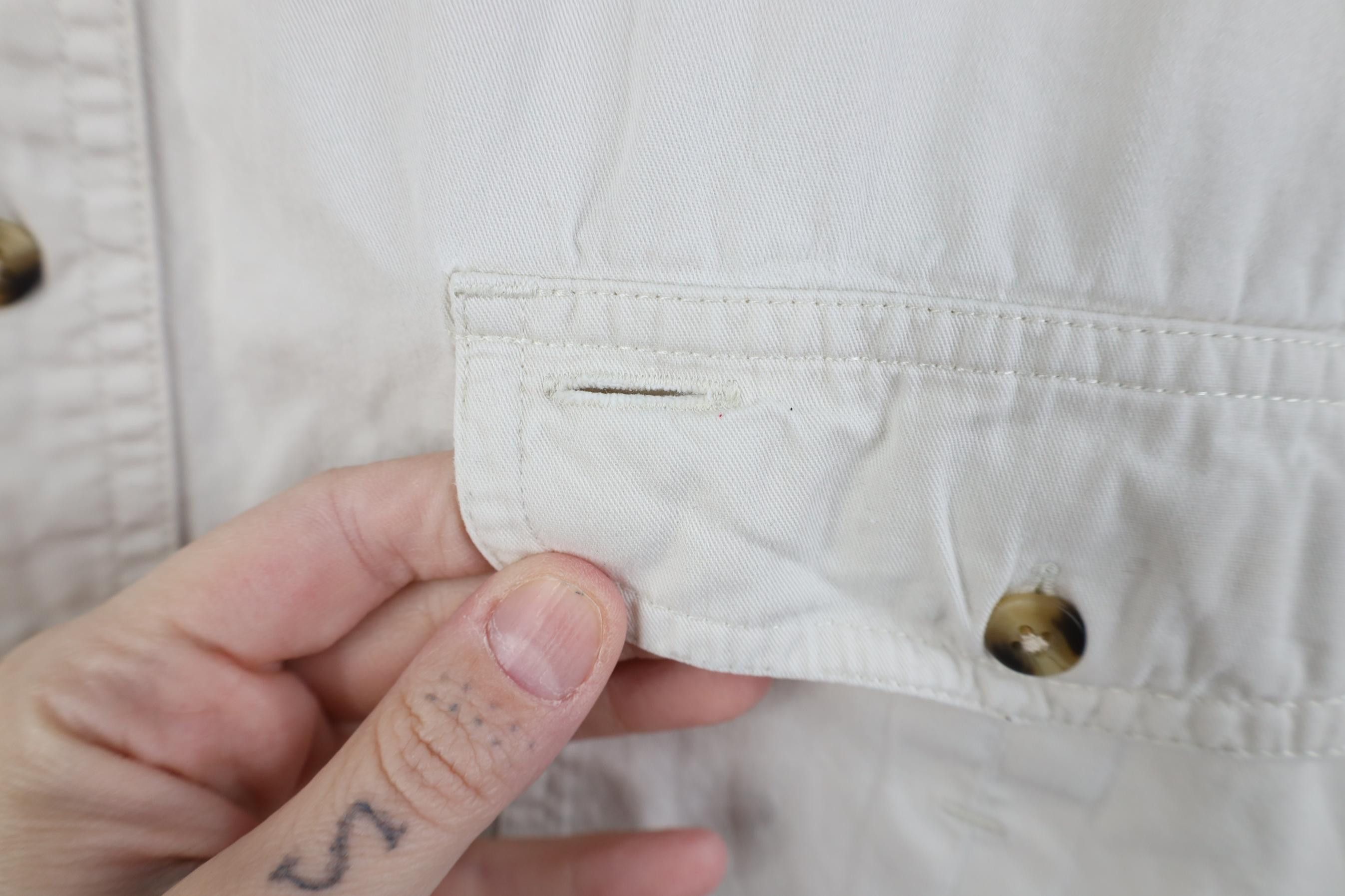 Eddie Bauer Vintage 90s Eddie Bauer Twill Collared Button Shirt Stone Size US M / EU 48-50 / 2 - 4 Thumbnail
