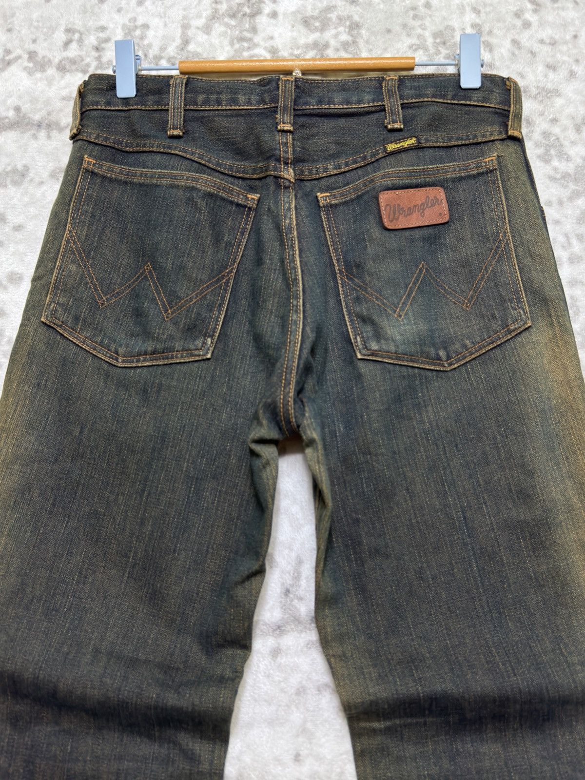 Vintage Wrangler Sun Faded Flared Mud Wash Bootcut Denim