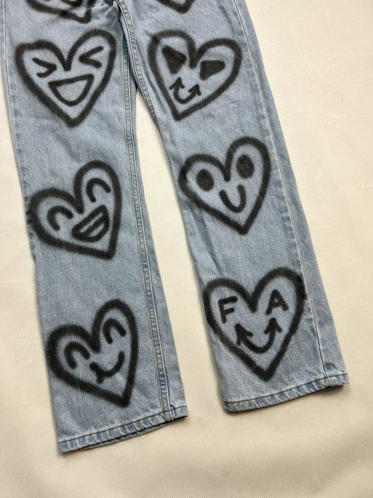 Japanese Brand × Vintage Pants y2k avant garde fashion hearts smileys vintage Size US 32 / EU 48 - 2 Thumbnail