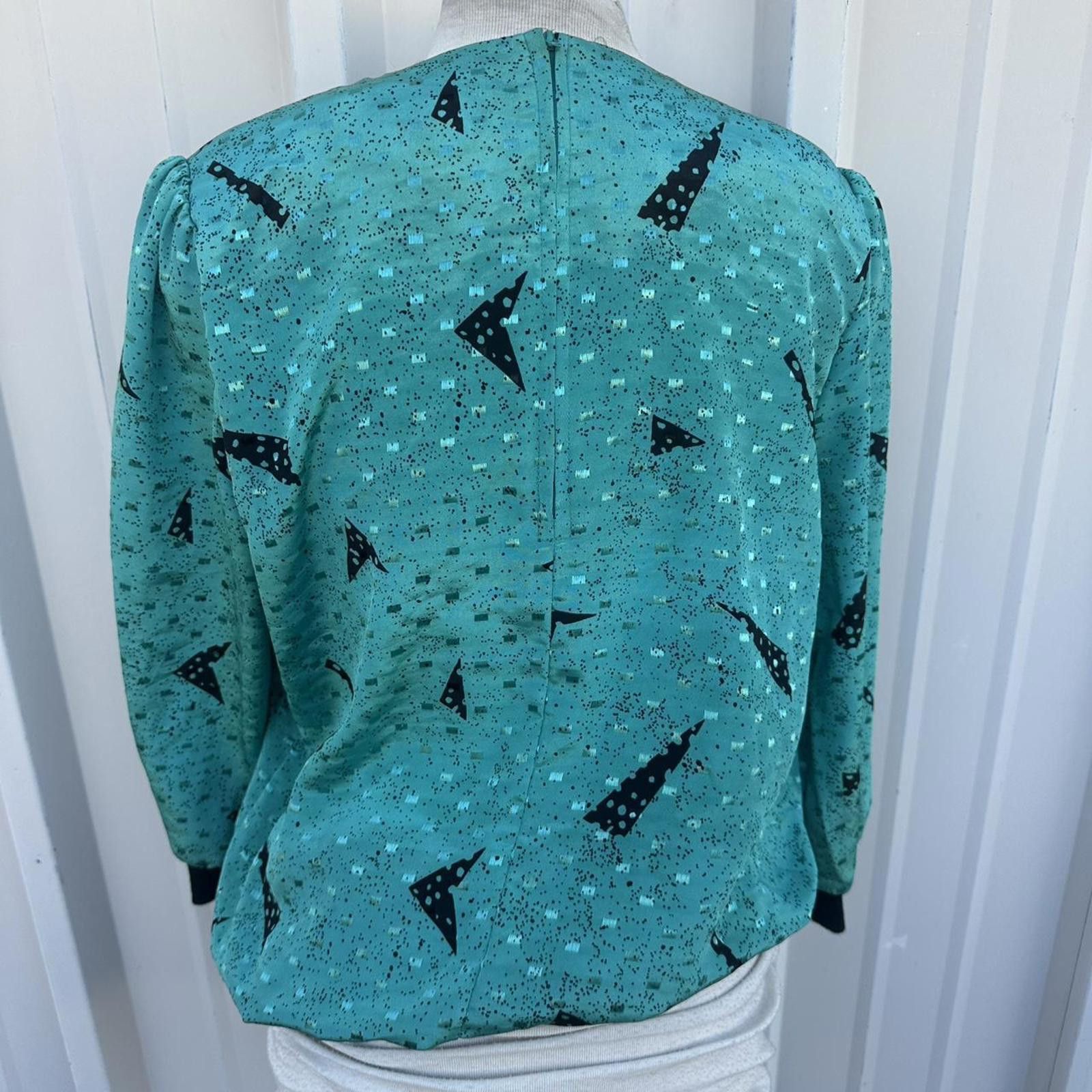 Other Vintage Union made iglwu blouse padded shoulders Size L / US 10 / IT 46 - 2 Thumbnail