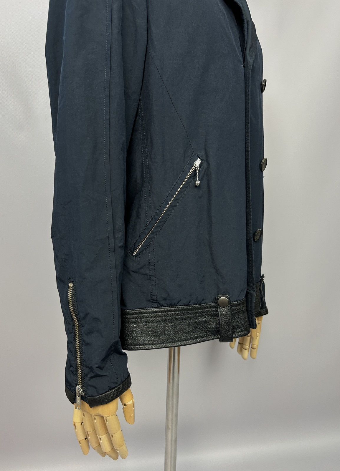 Japanese Brand Cy Choi Double Breasted Navy Nylon Coat Jacket Size L Size US L / EU 52-54 / 3 - 10 Thumbnail