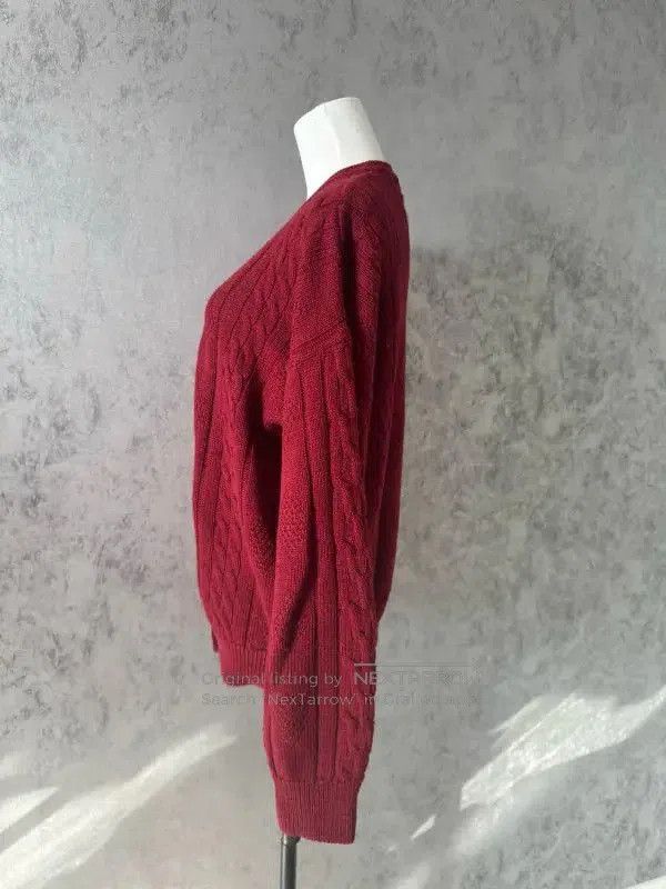 Burberry Burberry Wine Red Wool Long Sleeve Sweater. Size M / US 6-8 / IT 42-44 - 4 Thumbnail