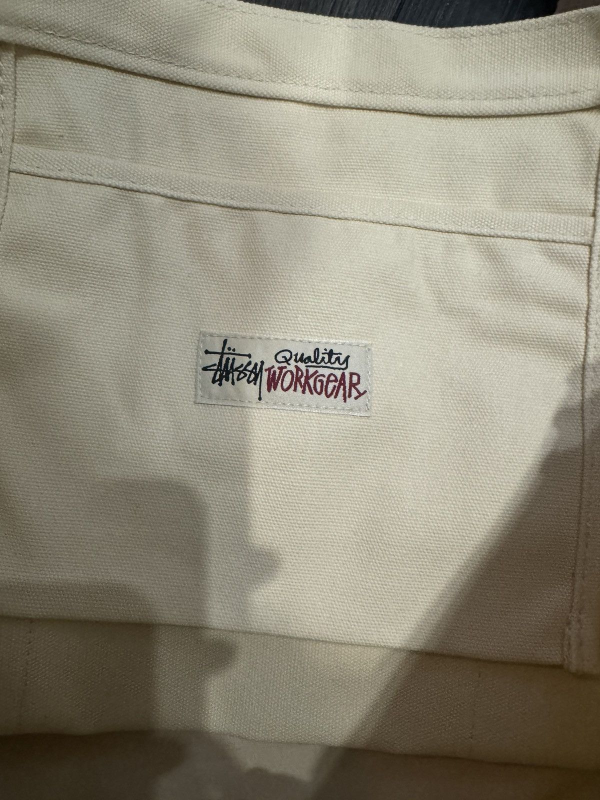 Stussy Large Beige Canvas Stussy Tote Bag Size ONE SIZE - 3 Thumbnail