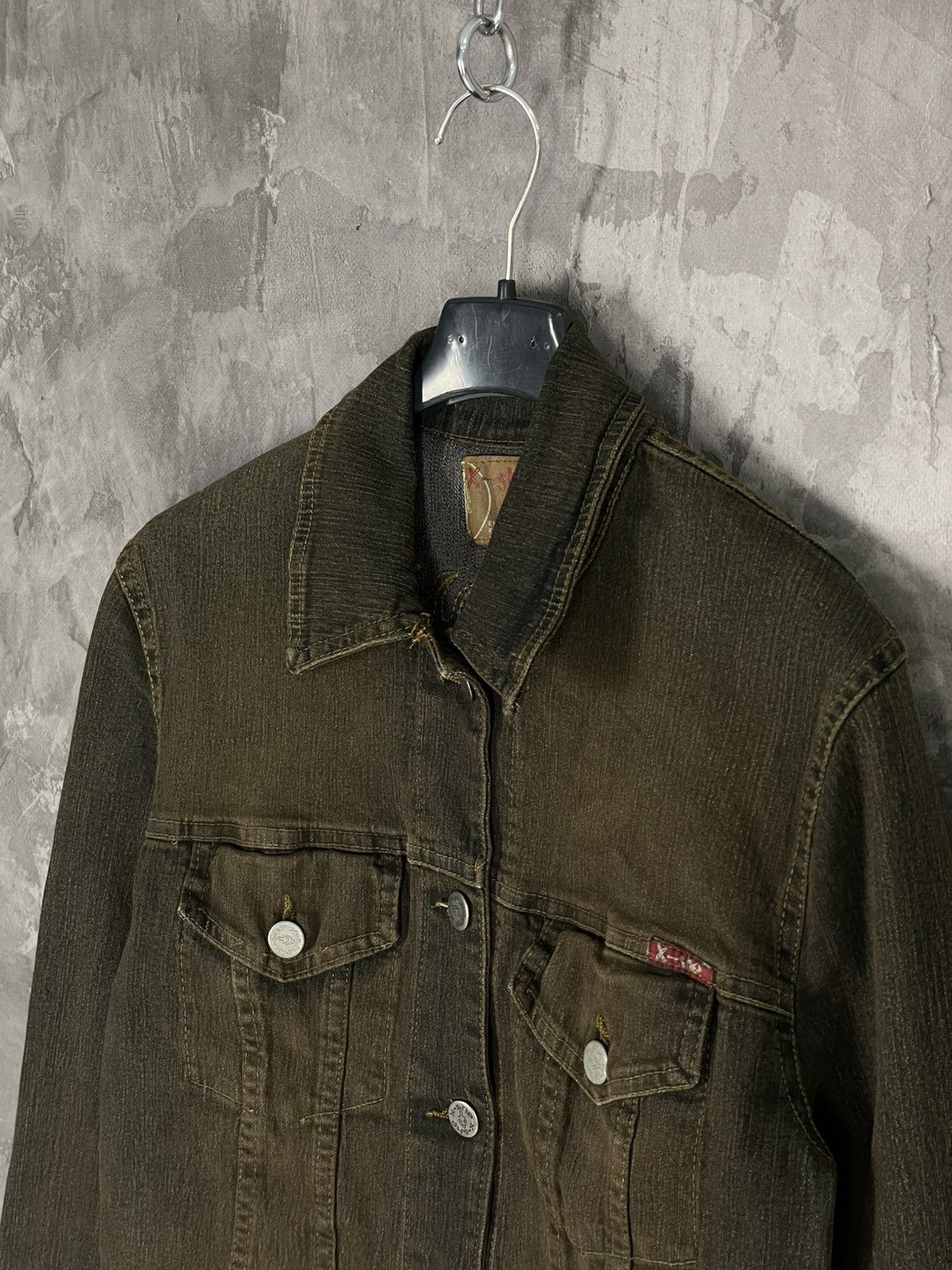 If Six Was Nine × Japanese Brand JAPANESE BRAND TRIBAL BROWN DISTRESSED Y2K DENIM JACKET Size M / US 6-8 / IT 42-44 - 13 Thumbnail