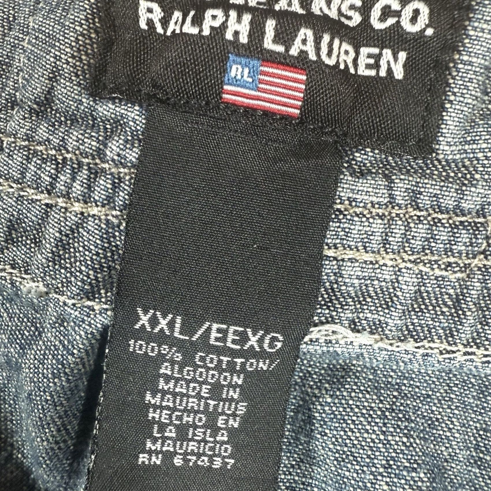 Polo Ralph Lauren VINTAGE Polo Ralph Lauren Denim Cargo Jorts Shorts Jeans 2XL 38 Medium Wash Blue Mens Jeans Shirt Size US XXL / EU 58 / 5 - 2 Thumbnail