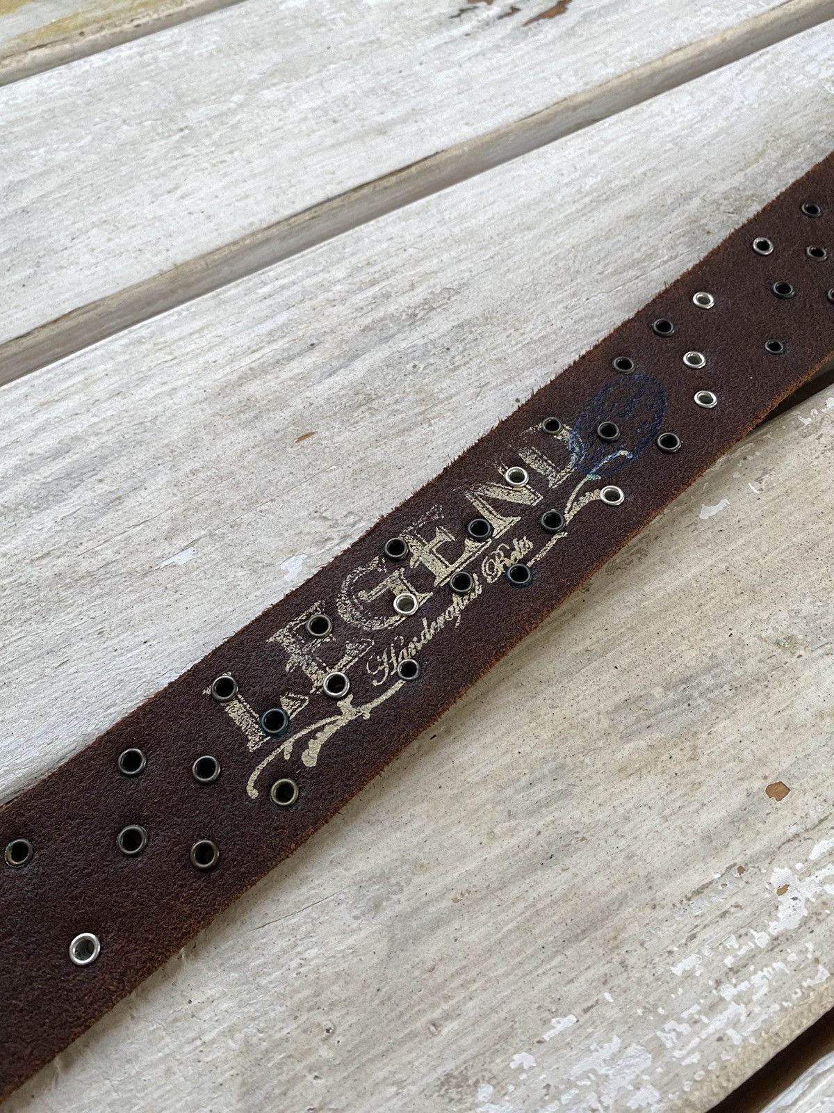 Hysteric Glamour × Leather × Vintage Vintage Leather Belt Y2K Rhinestones Punk Metal Avant Garde Size ONE SIZE - 9 Thumbnail