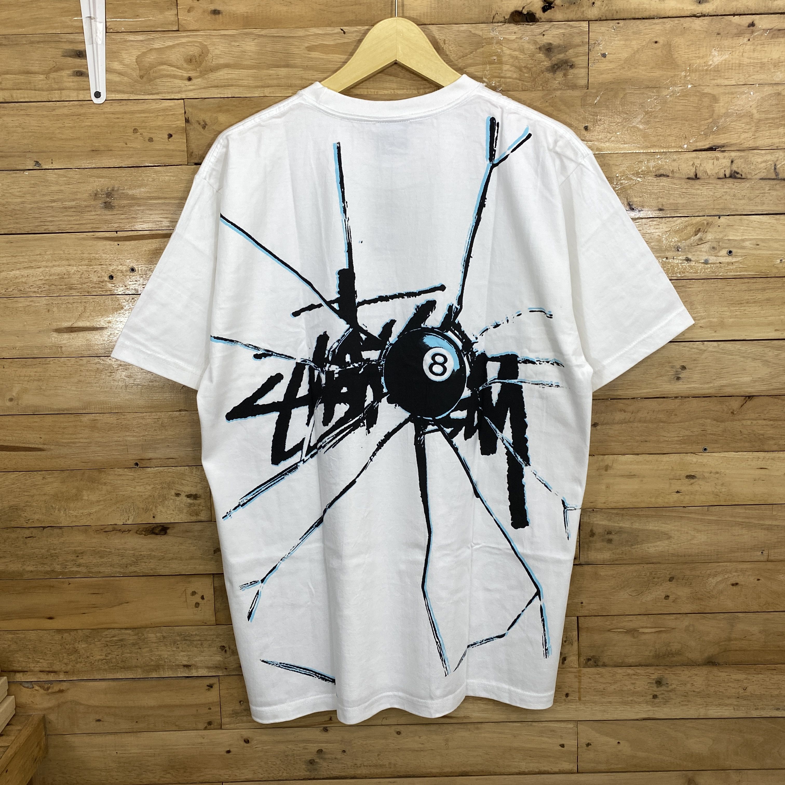 image of Stussy 8Ball Shattered Tee Xlarge in White, Men's