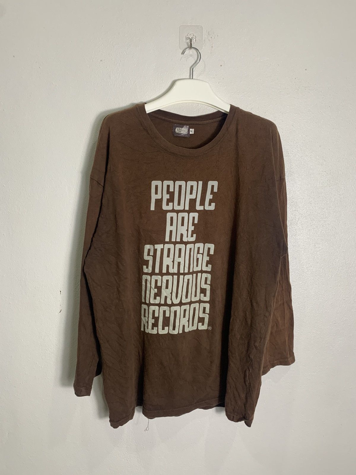 Nervous Records Oversize 5L Long Sleeve tshirt