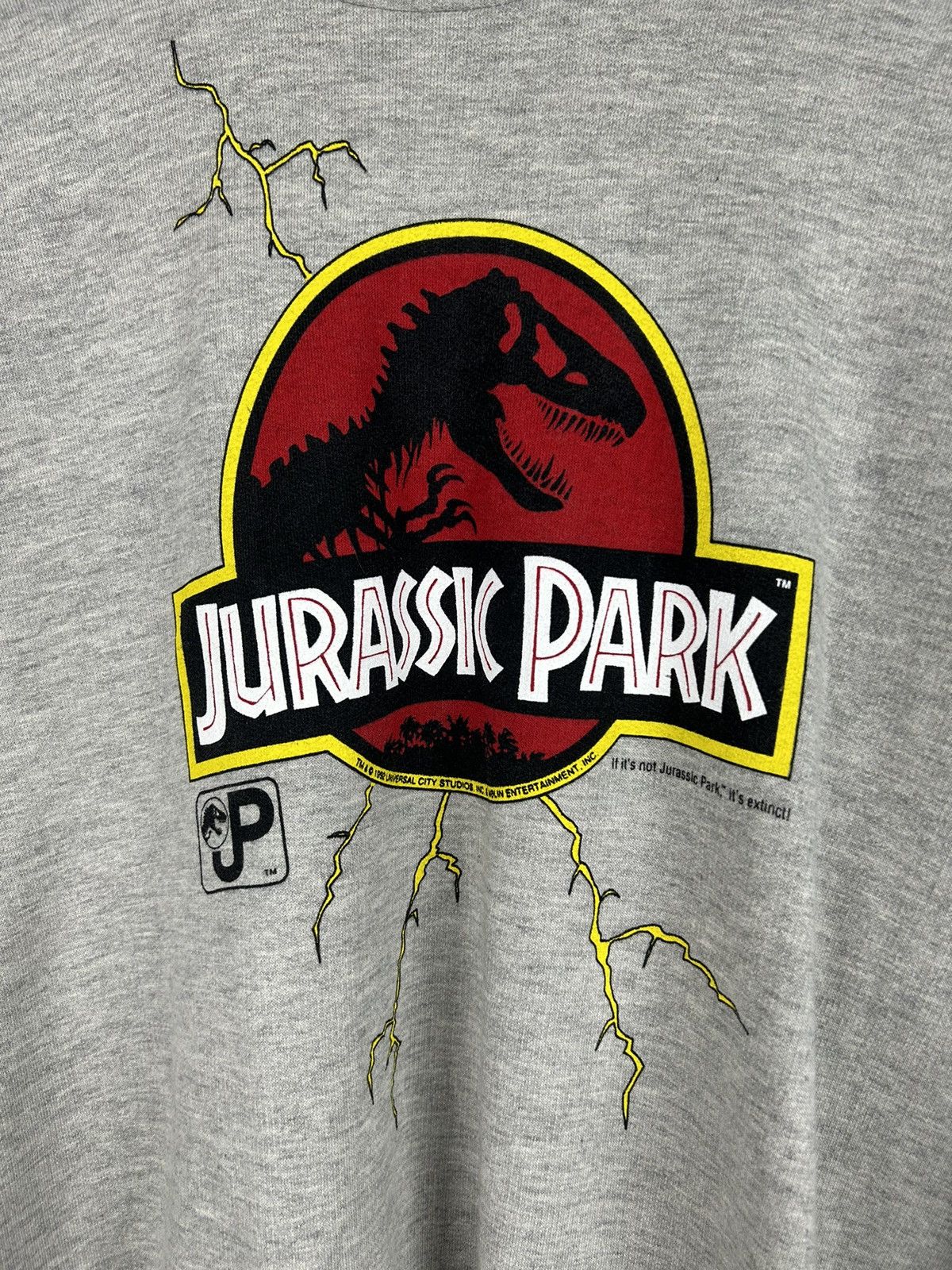 Vintage 90s Vintage Jurassic Park 1992 Lightning Strike Sweatshirt Size US M / EU 48-50 / 2 - 2 Thumbnail