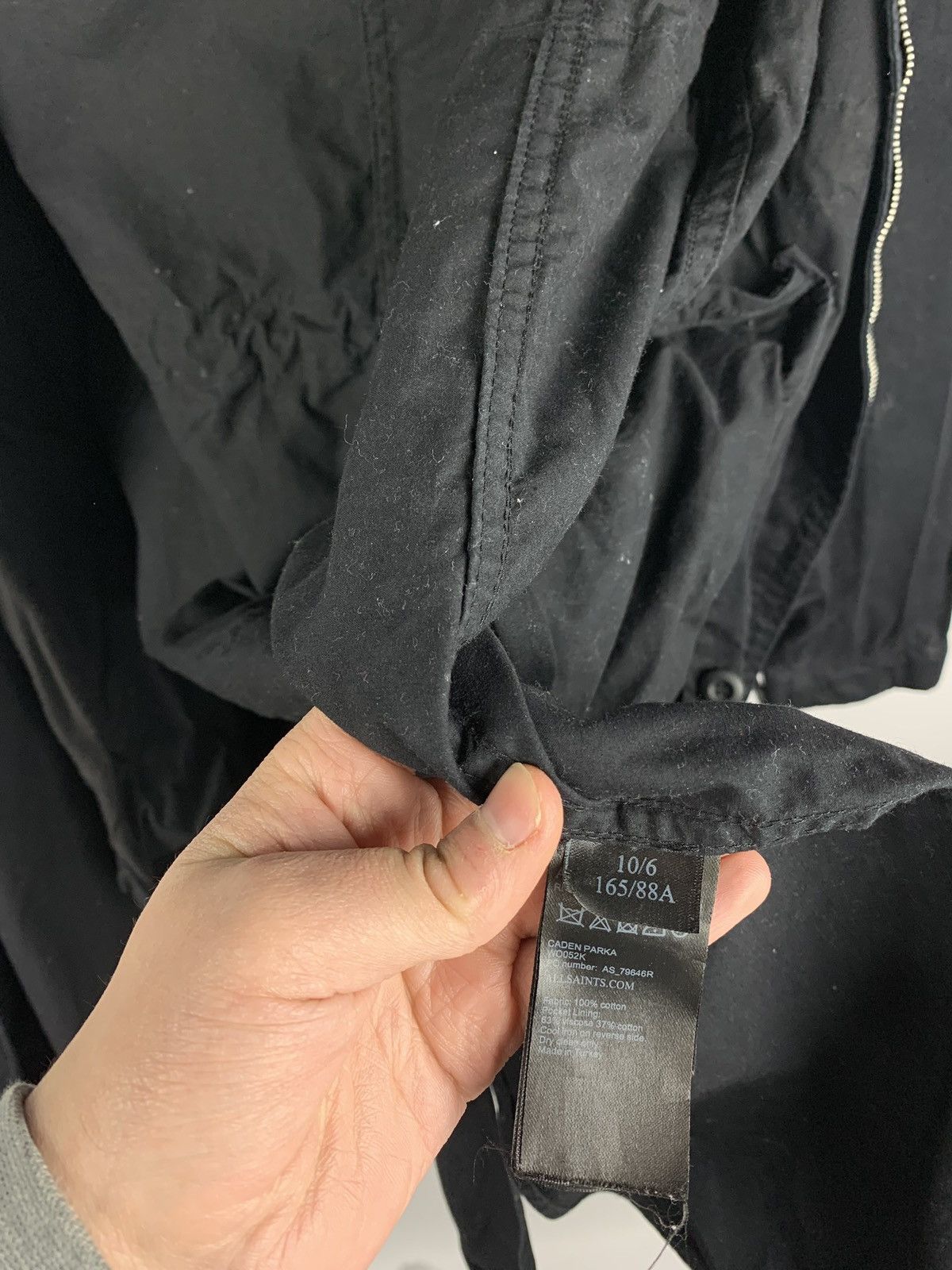 Allsaints Allsaints Caden Parka Coat Jacket Women’s Size 10 Black Top Size M / US 6-8 / IT 42-44 - 17 Thumbnail
