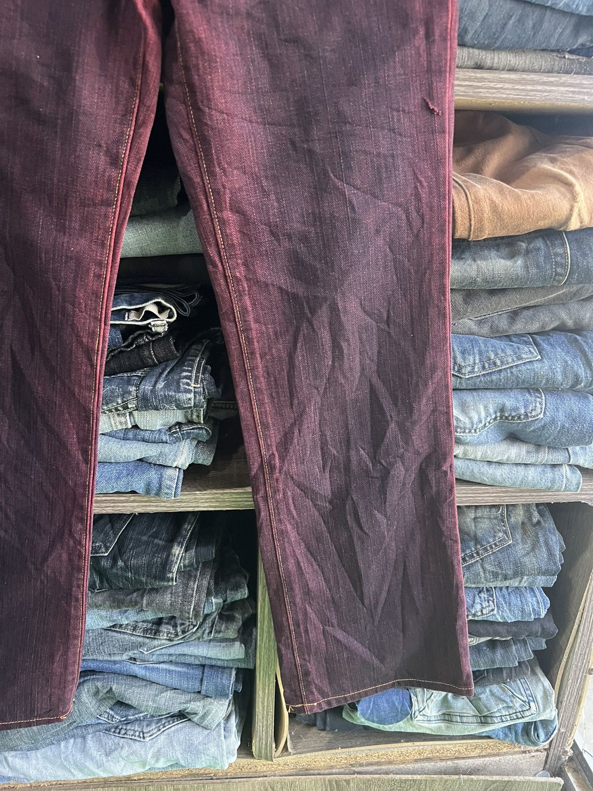 Wrangler 🔥Vintage Wrangler Western Style Two Tone Denim Size 27" / US 4 / IT 40 - 6 Thumbnail