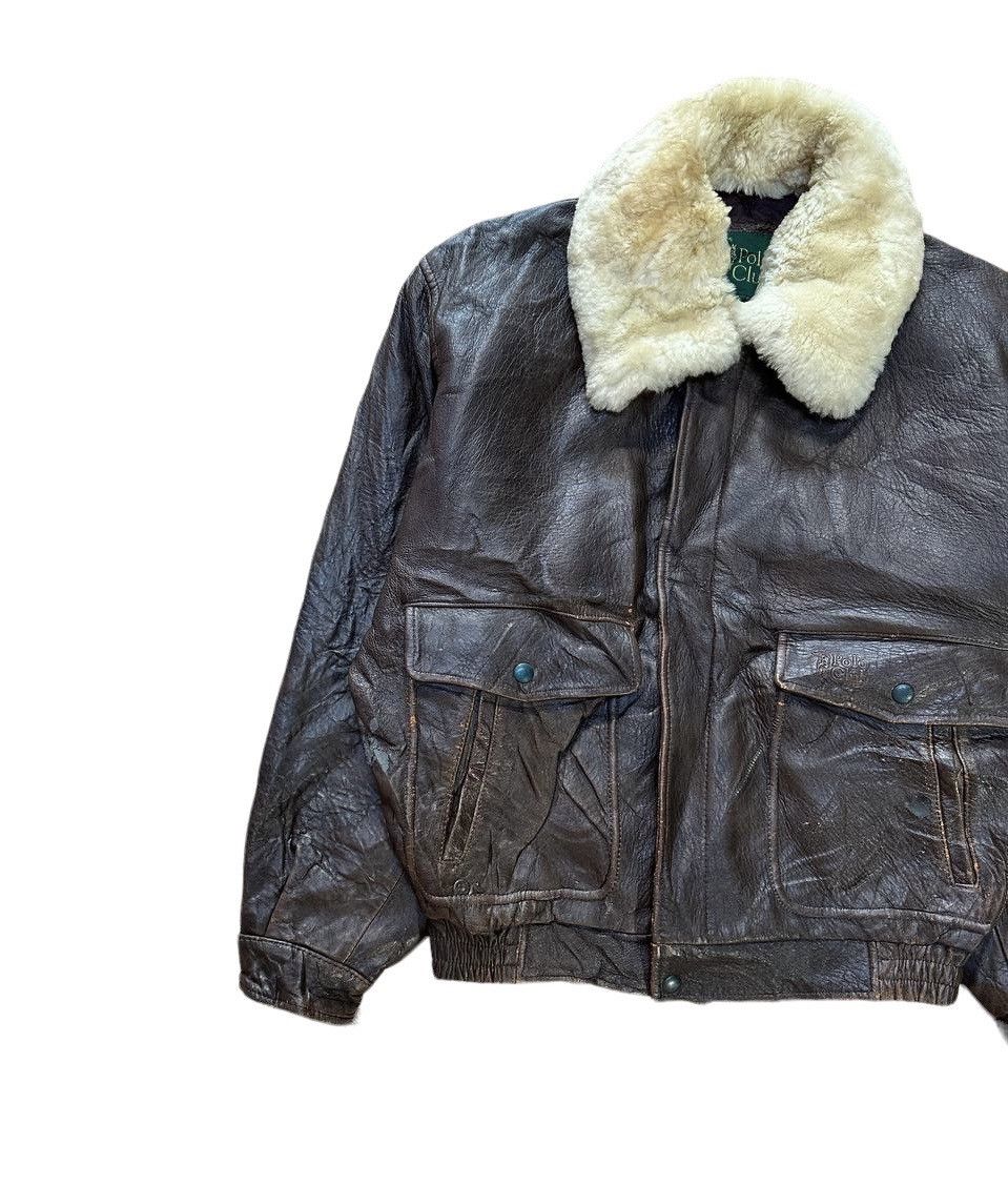 Beverly Hills Polo Club Vtg Polo Club Fur Collar Leather Jacket Size US M / EU 48-50 / 2 - 2 Thumbnail
