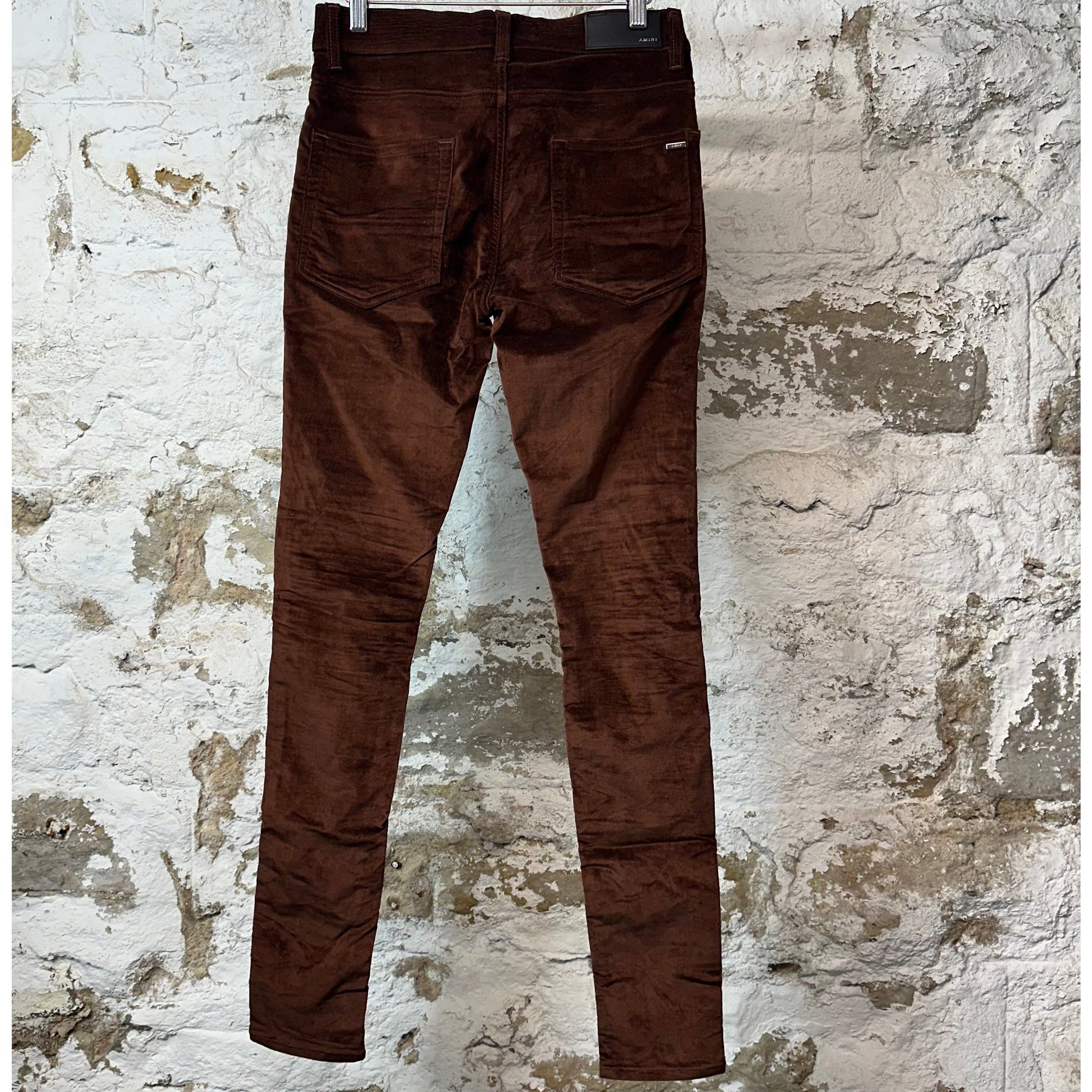 Amiri Amiri Plain Brown Velour Jeans Sz 29 Size US 29 - 2 Thumbnail