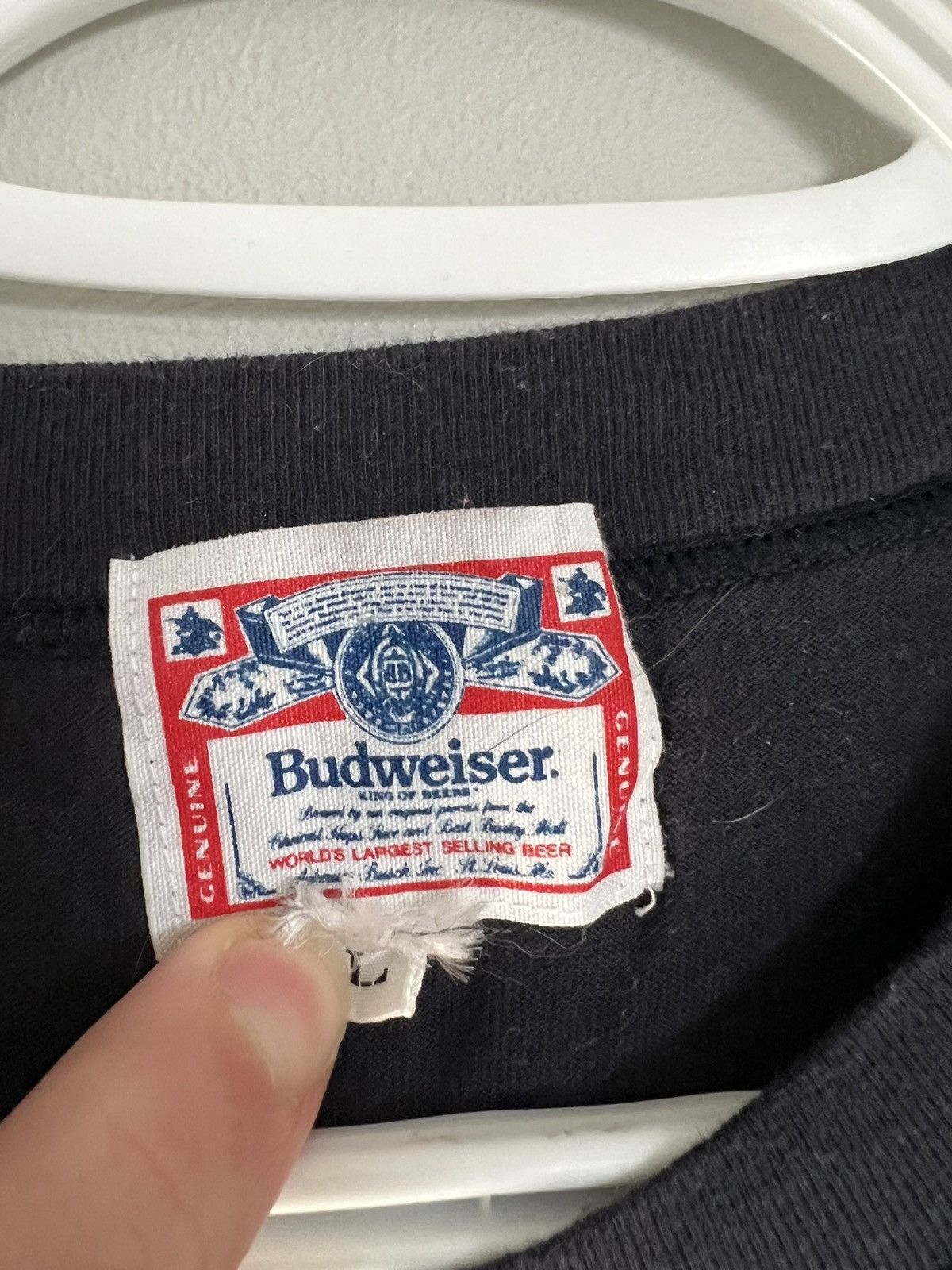 Budweiser VINATGE 90s BUDWEISER SINGLE STITCH NAVY T-SHIRT Size US L / EU 52-54 / 3 - 2 Thumbnail