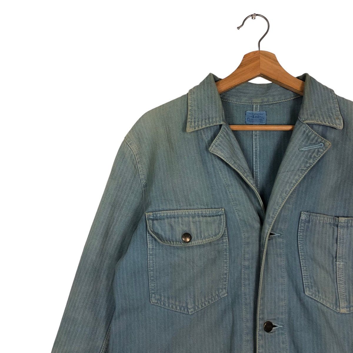 Japanese Brand 🔥Vtg Long Jacket Denim Union Made Lee USA Size US M / EU 48-50 / 2 - 5 Thumbnail
