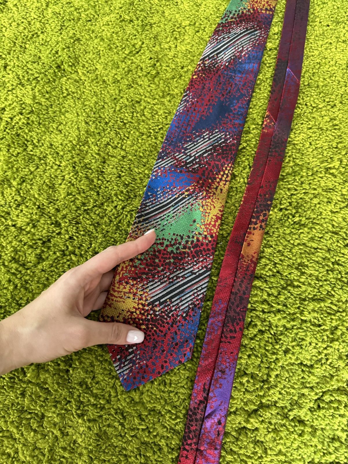 Designer × Missoni × Vintage Missoni 90s vintage coloured silk tie Size ONE SIZE - 2 Thumbnail