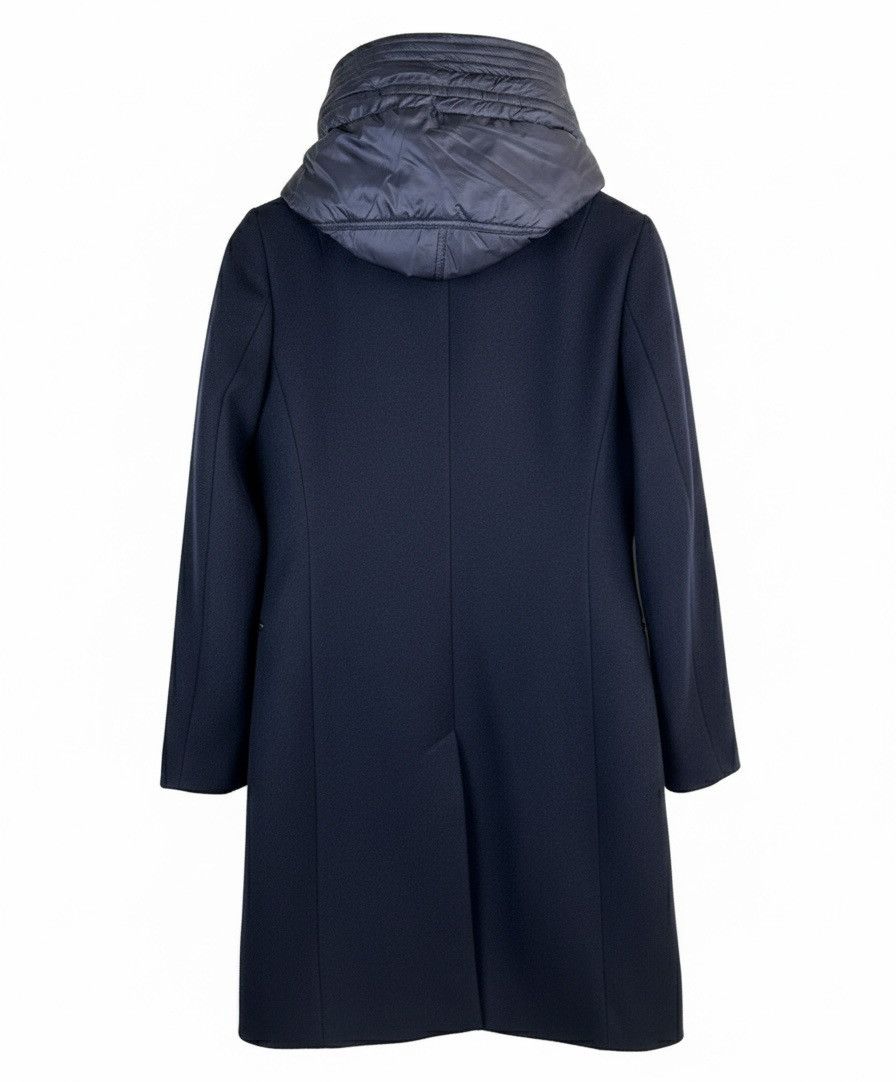 Fay Fay Women’s Blue Wool Coat Size S Navy Hooded Jacket Size S / US 4 / IT 40 - 9 Thumbnail
