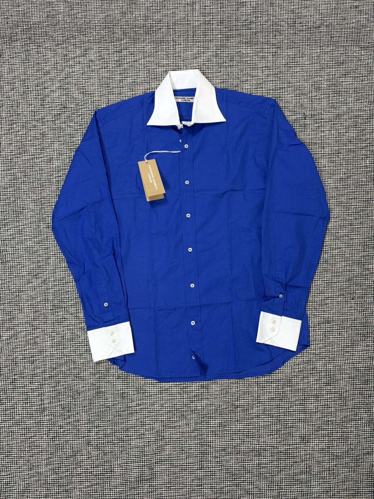 Katharine Hamnett London Katharine Hamnett london avant garde blue white shirt NOS Size US XL / EU 56 / 4 - 1 Thumbnail