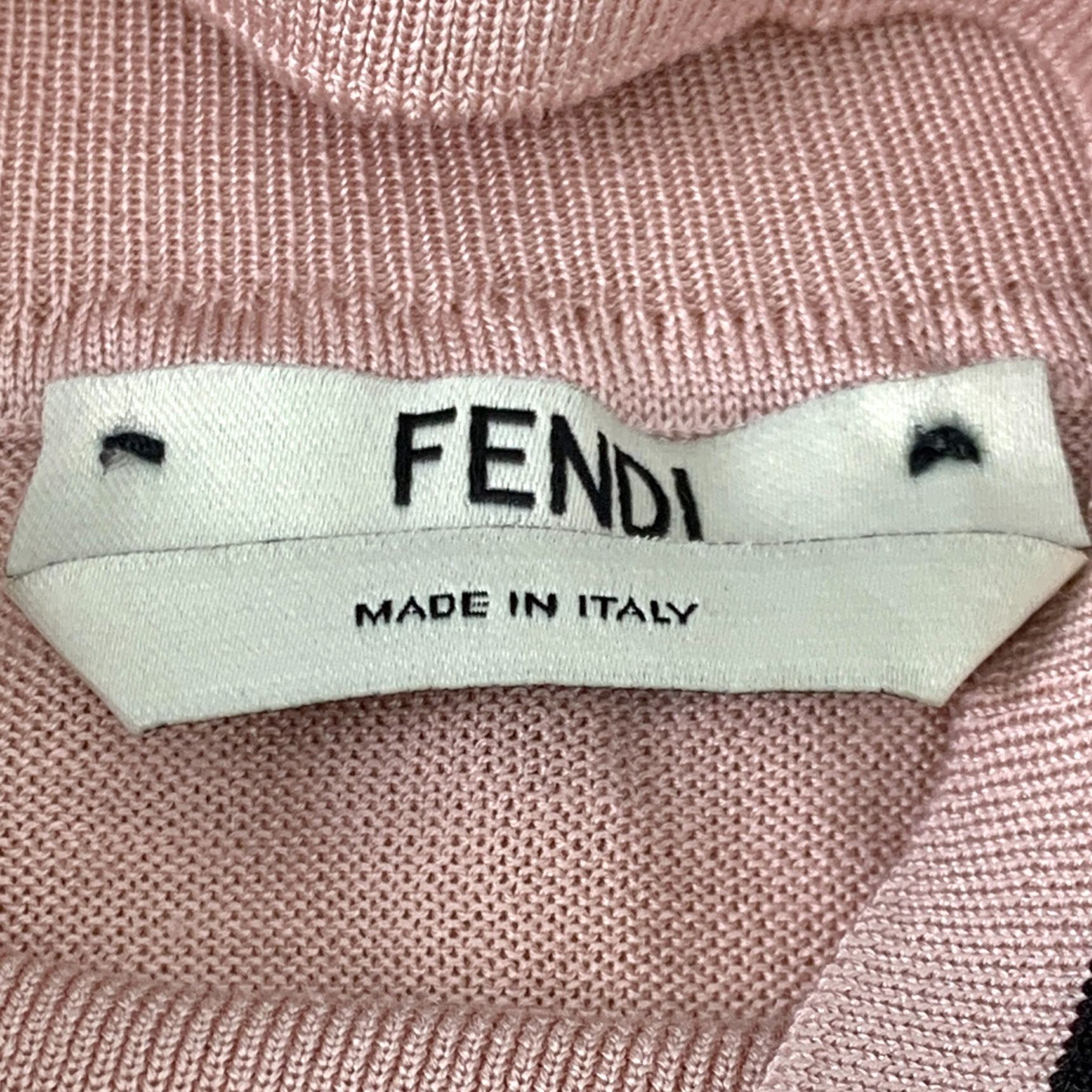Fendi Fendi Roma Light Pink Mulberry Silk High-Neck Sweater Long S Size S / US 4 / IT 40 - 4 Thumbnail