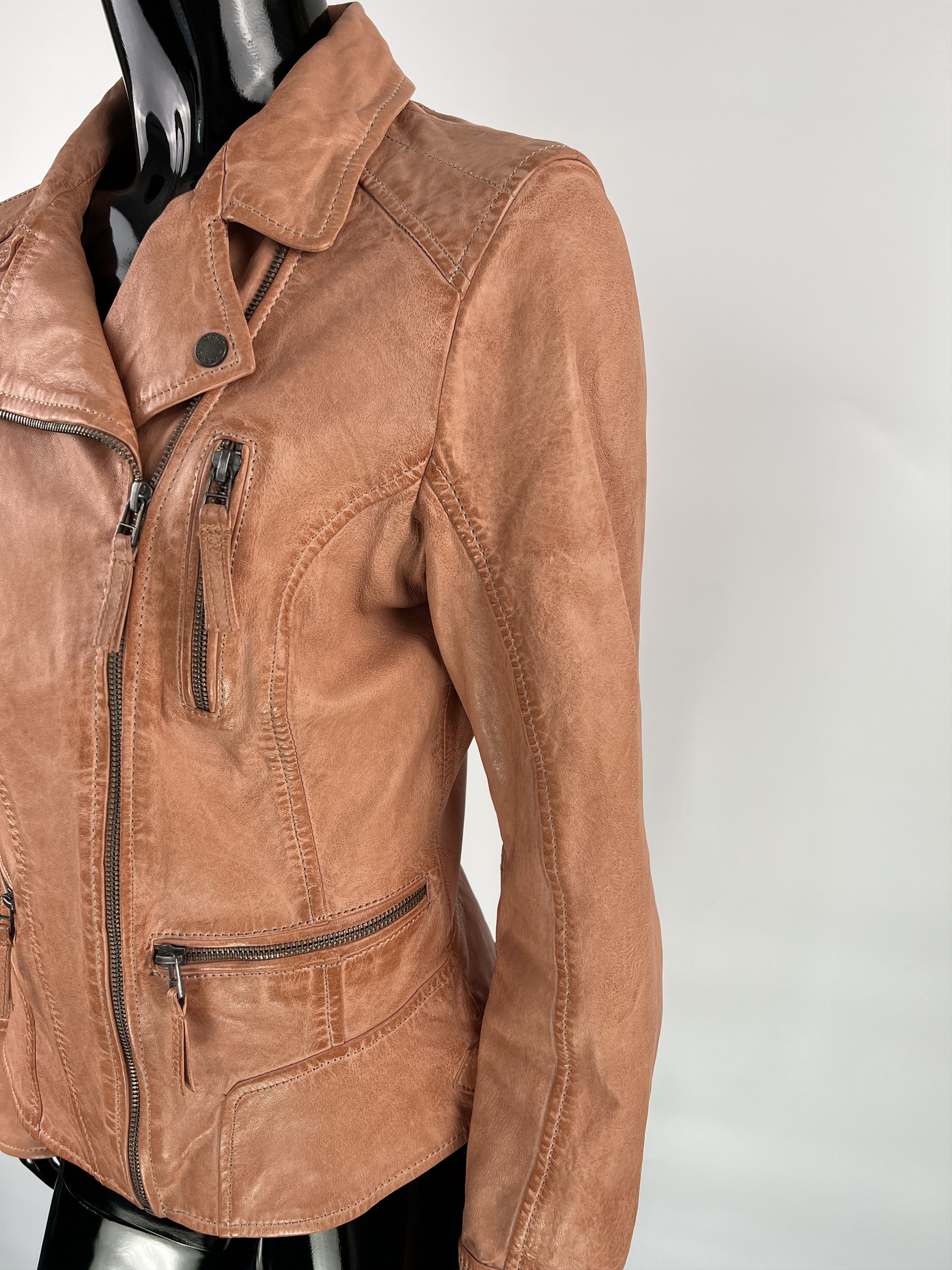 Designer Oakwood Women's Leather Biker Jacket Size M / US 6-8 / IT 42-44 - 6 Thumbnail