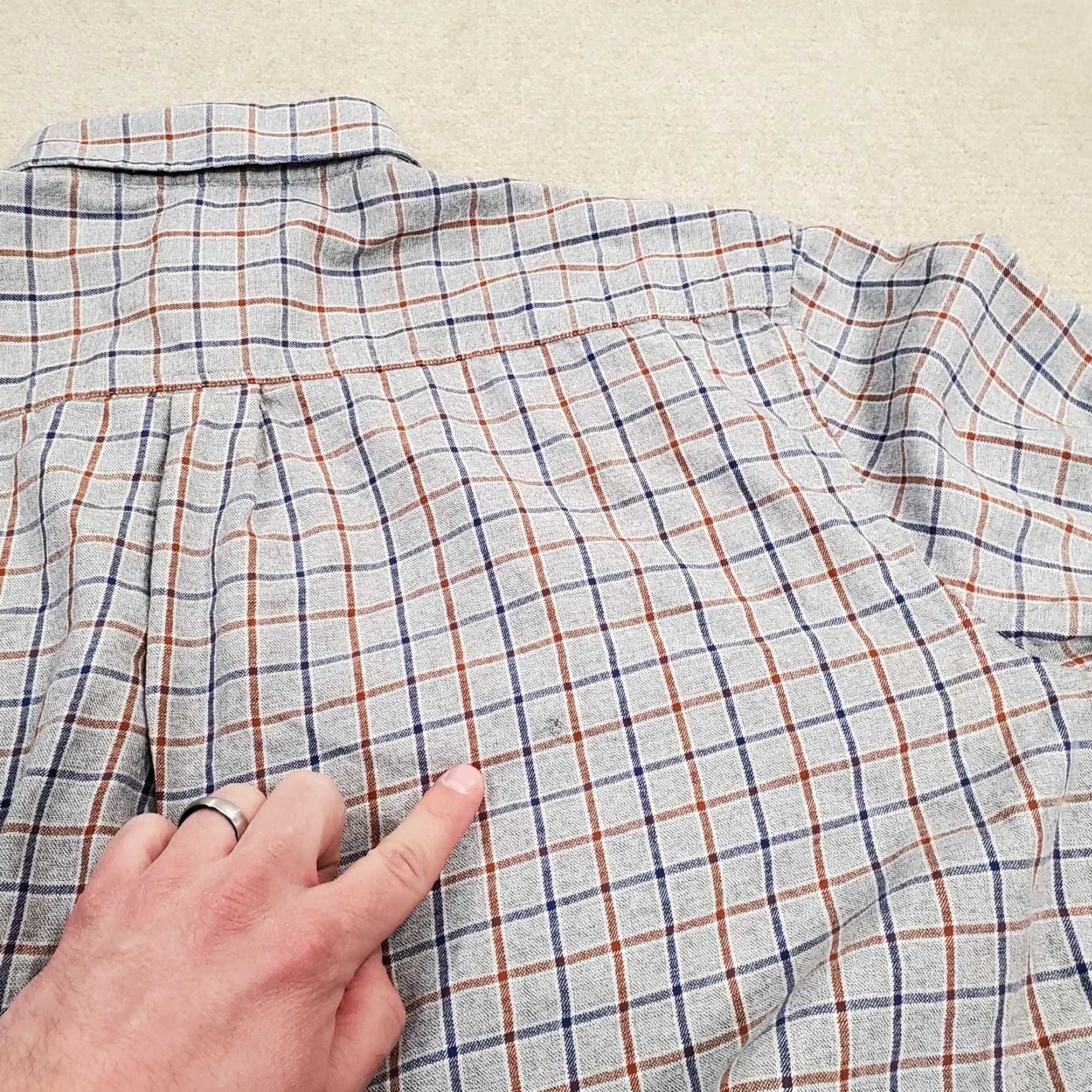 johnnie-O johnnie-O Shirt Mens L Gray Top Shelf Button Up Long Sleeve Plaid Check Collared Cotton Lightweight Casual Vintage No Size US L / EU 52-54 / 3 - 7 Thumbnail