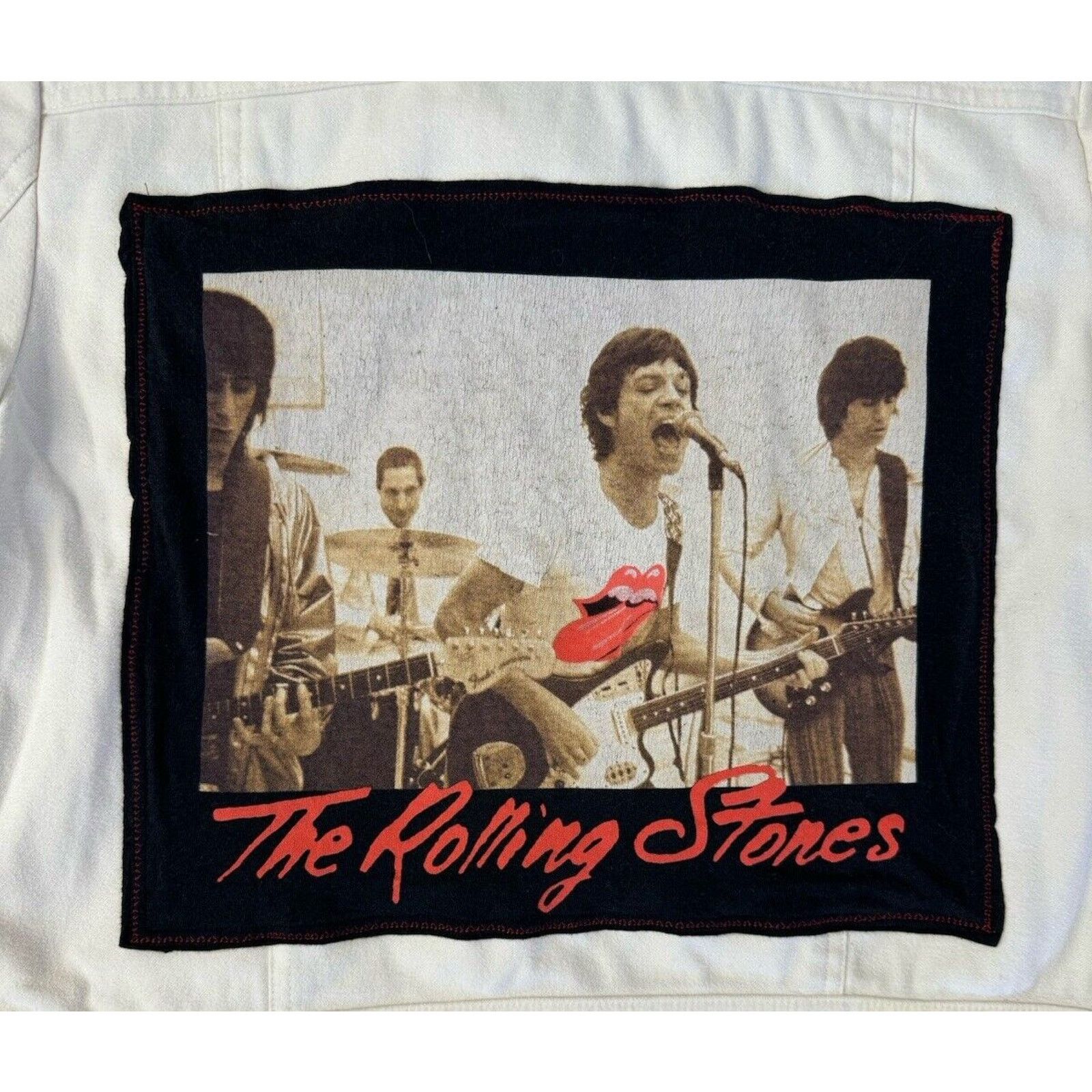 Theory ROLLING STONES Upcycled Retro Vintage 60s 70s Band Jacket M Size M / US 6-8 / IT 42-44 - 10 Thumbnail