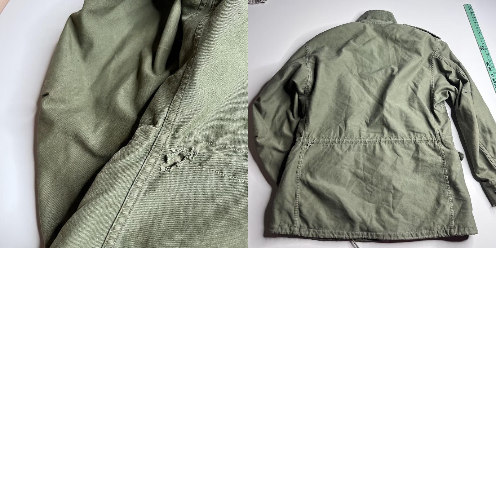 Vintage VINTAGE Military Coat Mens Small Short Green 50s OG-107 USATC Armor Field Coat Jacket Size US 29 - 10 Thumbnail