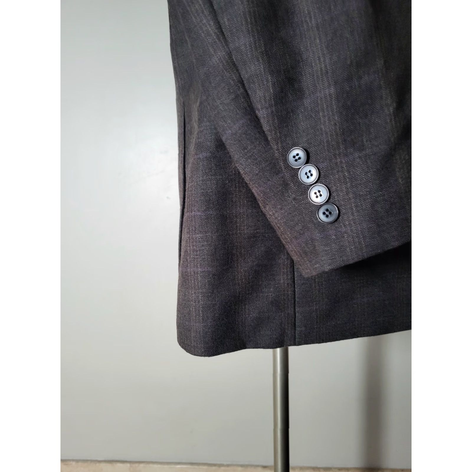 Calvin Klein Calvin Klein Sport Coat Jacket - Check Flannel Wool - 50L Multicolor - Long - Two Button - Men Size US M / EU 48-50 / 2 - 4 Thumbnail