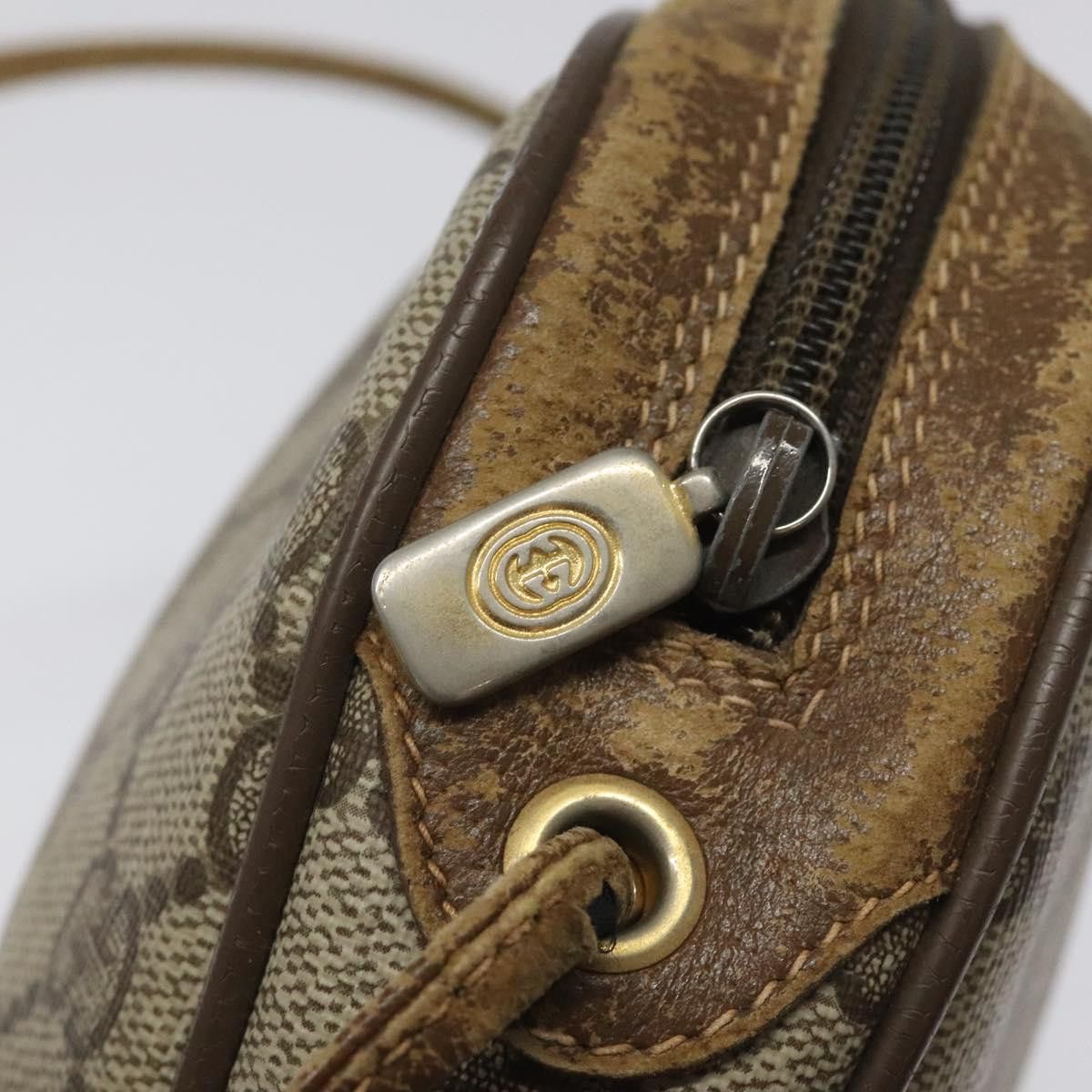 Gucci GUCCI GG Supreme Web Sherry Line Shoulder Bag Pvc Beige 89 Size ONE SIZE - 15 Thumbnail