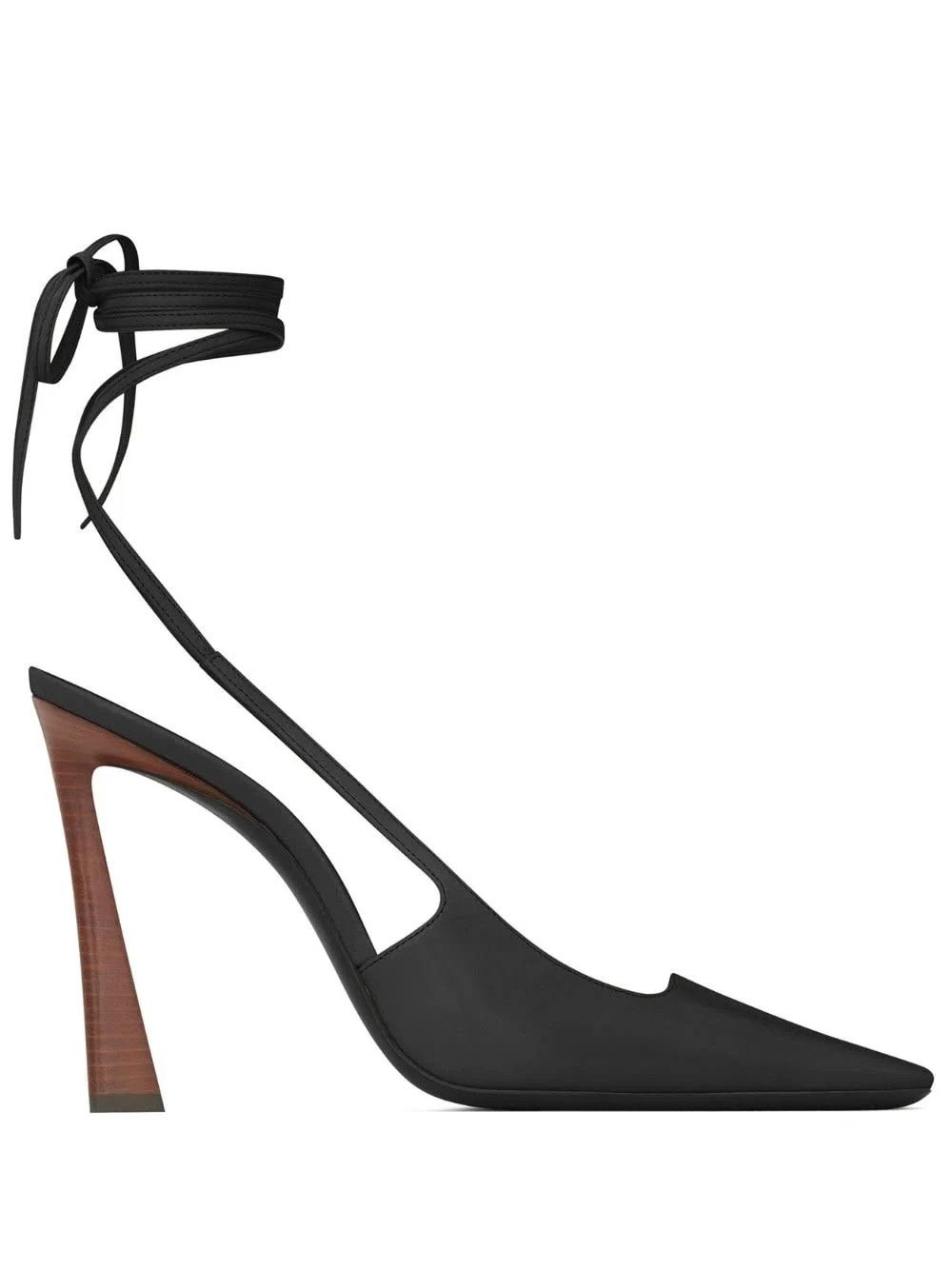 image of Saint Laurent Paris O1S1Wg110324 Blade Slingback Pumps In Black Shoes, Women's (Size 8)