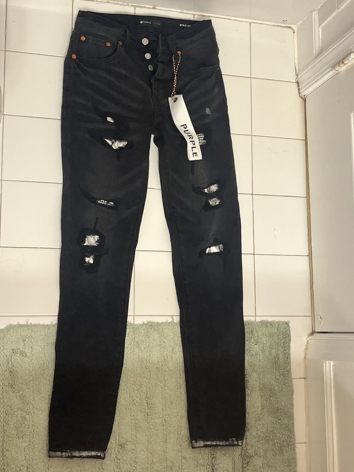 Other Black purp jeans Size US 29 - 1 Thumbnail