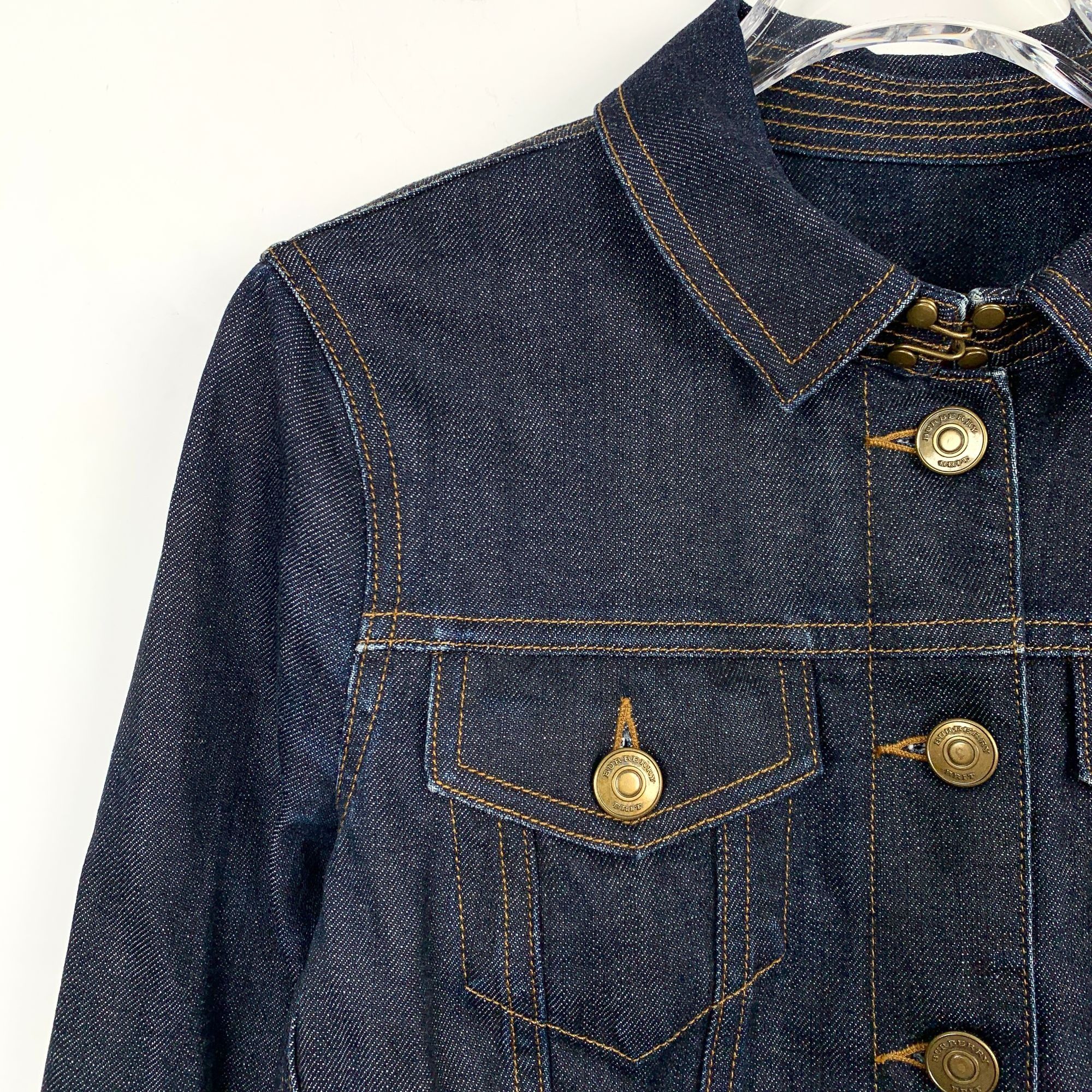 Burberry Burberry Brit Blue Denim Jacket (Size XS) Size XS / US 0-2 / IT 36-38 - 7 Thumbnail