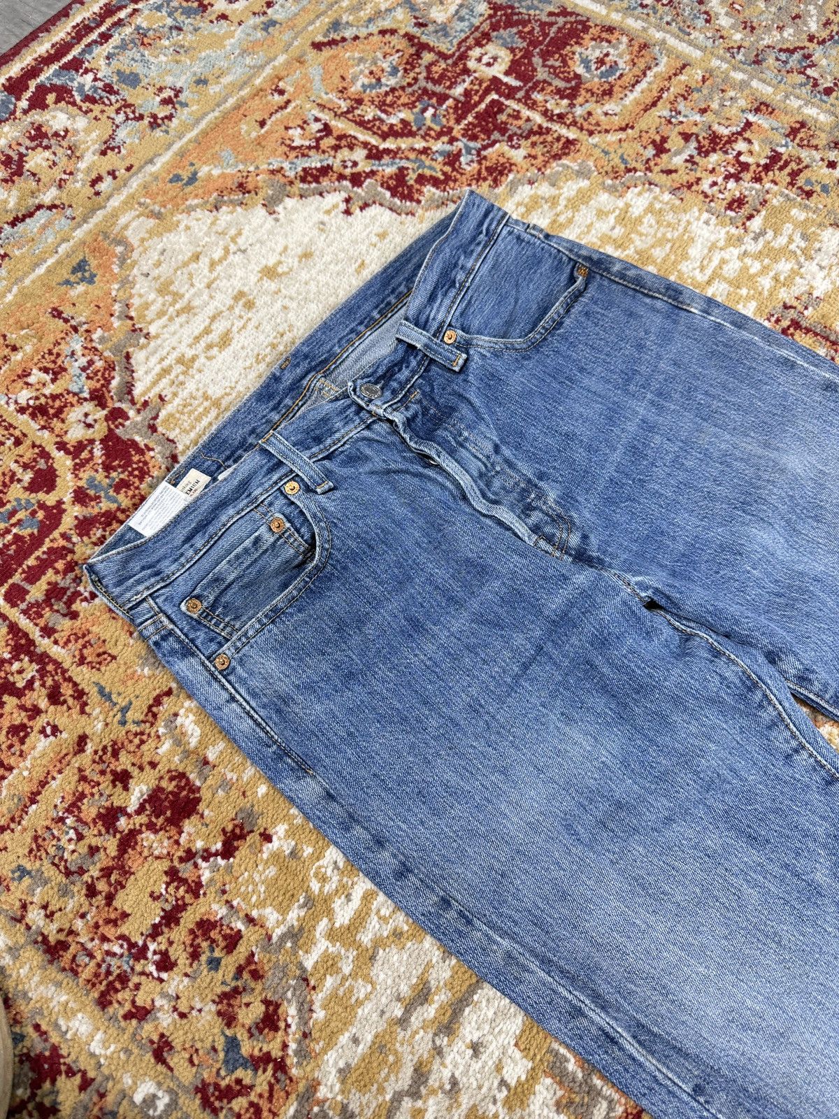 Levi's × Vintage Levi's 501 Baggy Denim Washed Black Jeans Pants Vintage Size US 32 / EU 48 - 2 Thumbnail