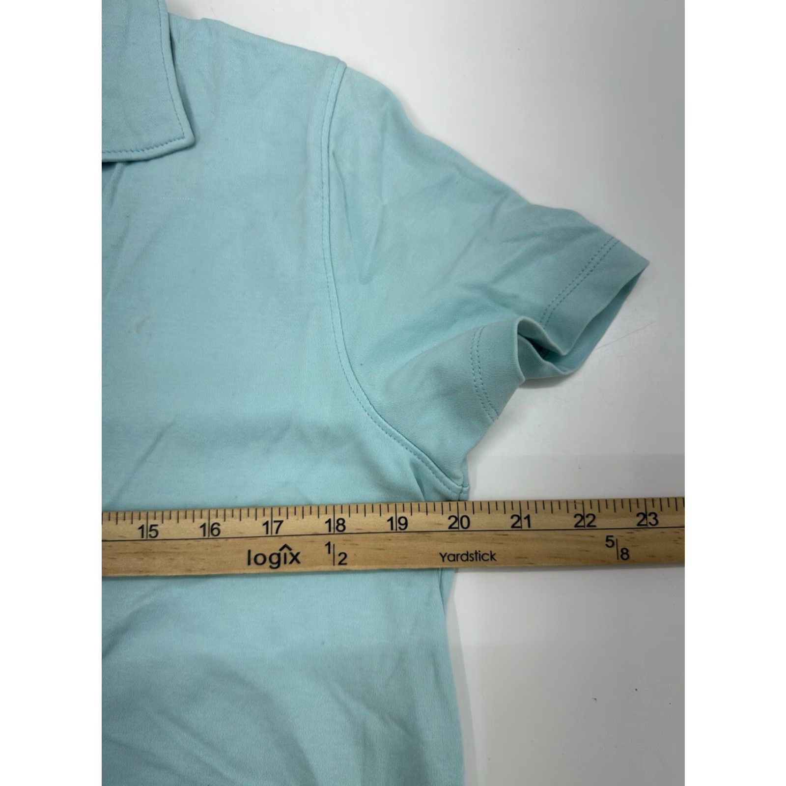 Apt. 9 Apt. 9 Womens Shirt Medium Blue Collared Short Sleeve Polo Size M / US 6-8 / IT 42-44 - 7 Thumbnail