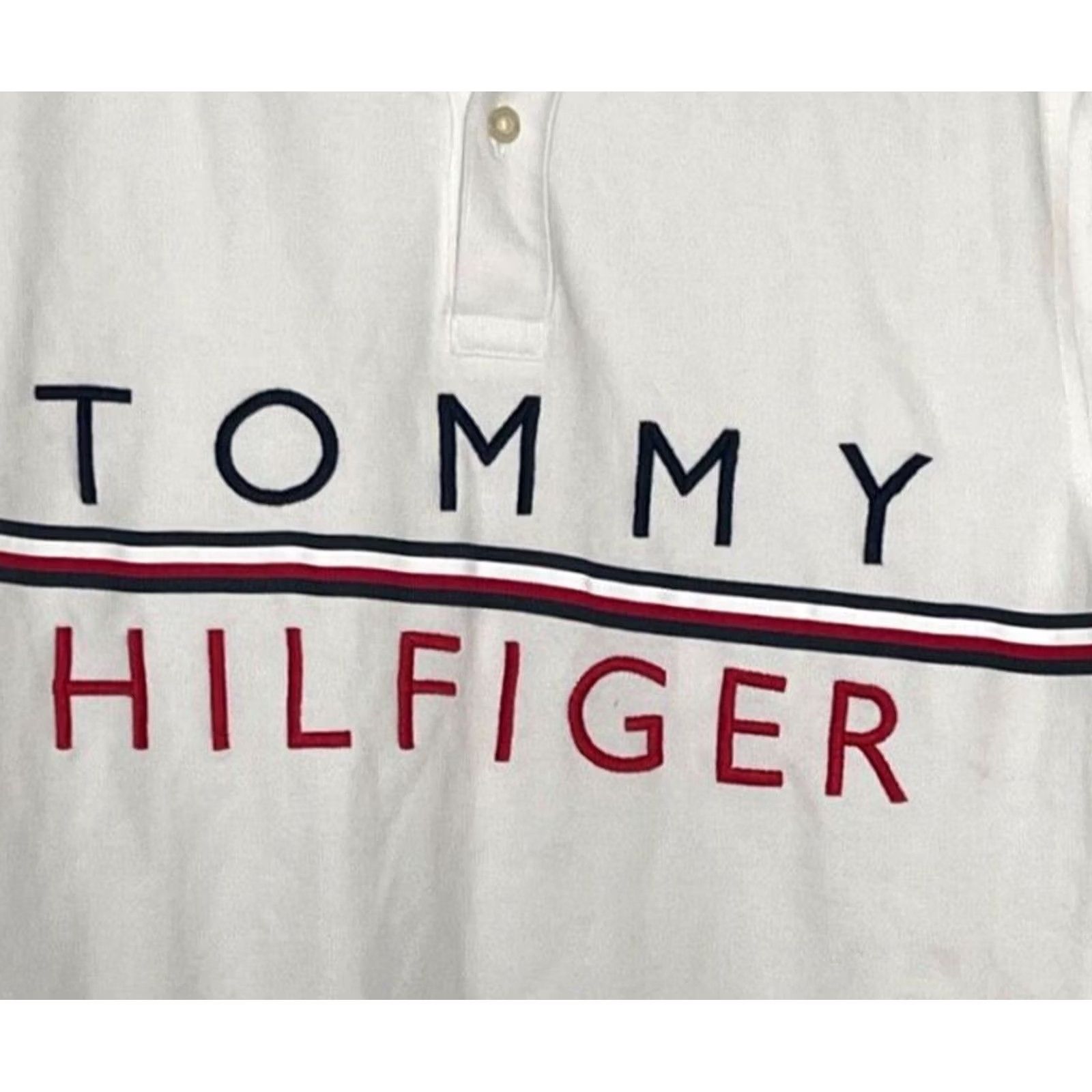 Tommy Hilfiger Tommy Hilfiger Polo Shirt Men's M White Logo Custom Fit Size US M / EU 48-50 / 2 - 3 Thumbnail