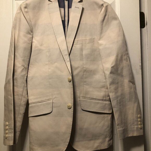 I.N.C INC men's beige 100%cotton sport coat jacket blazer size: S Size US S / EU 44-46 / 1 - 1 Thumbnail