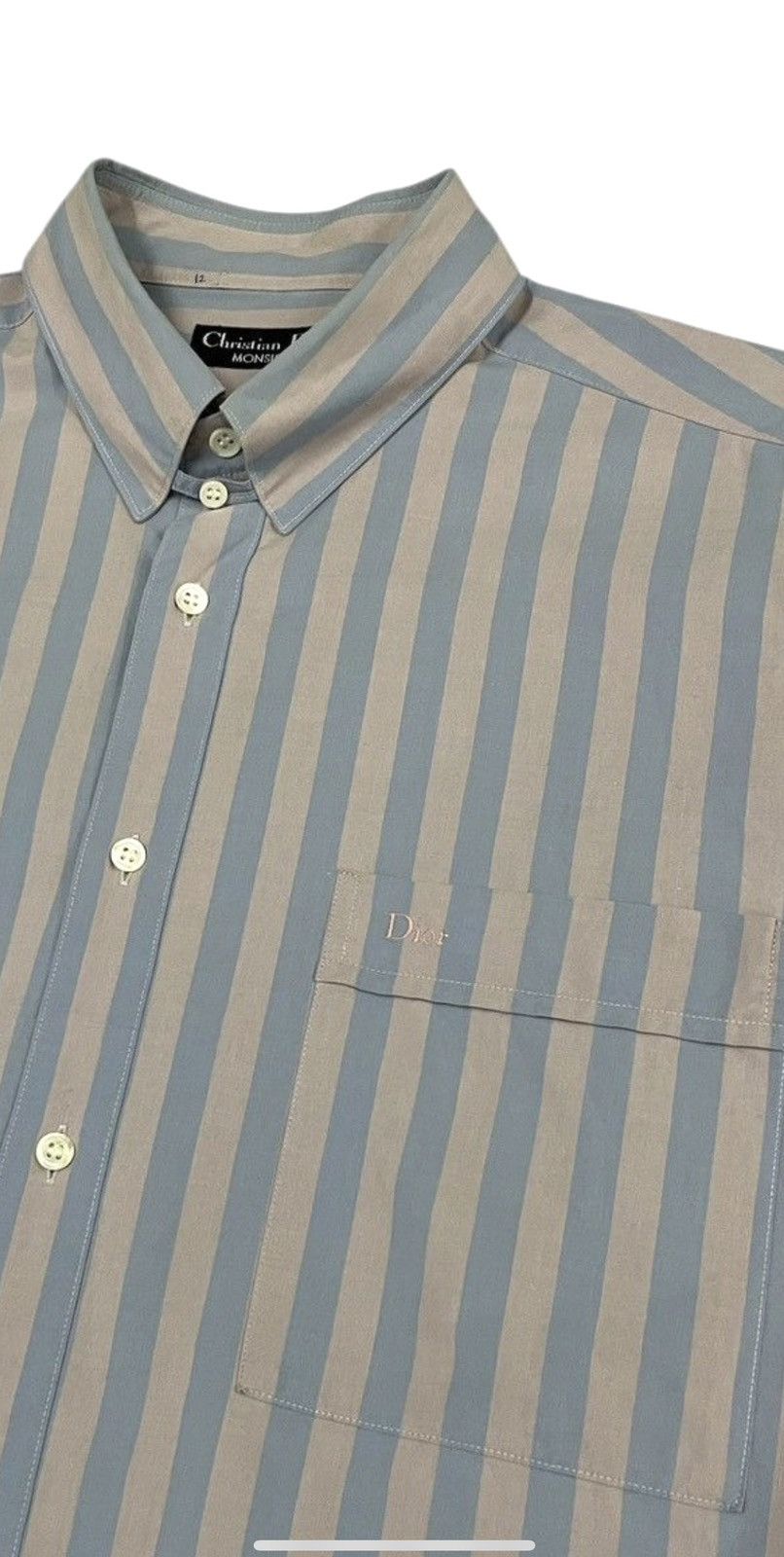 Christian Dior Monsieur Vintage Christian Dior Stripe Longsleeves Shirts Size US S / EU 44-46 / 1 - 1 Thumbnail