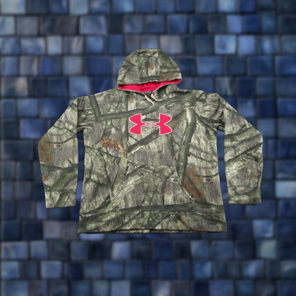 Under Armour Under Armour Hoodie Womens XL Treestand Camo Pullover Hooded Fleece Polyester Multicolor Hunting Winter Fall Spring Activewear Logo Shirt Size XL / US 12-14 / IT 48-50 - 1 Thumbnail