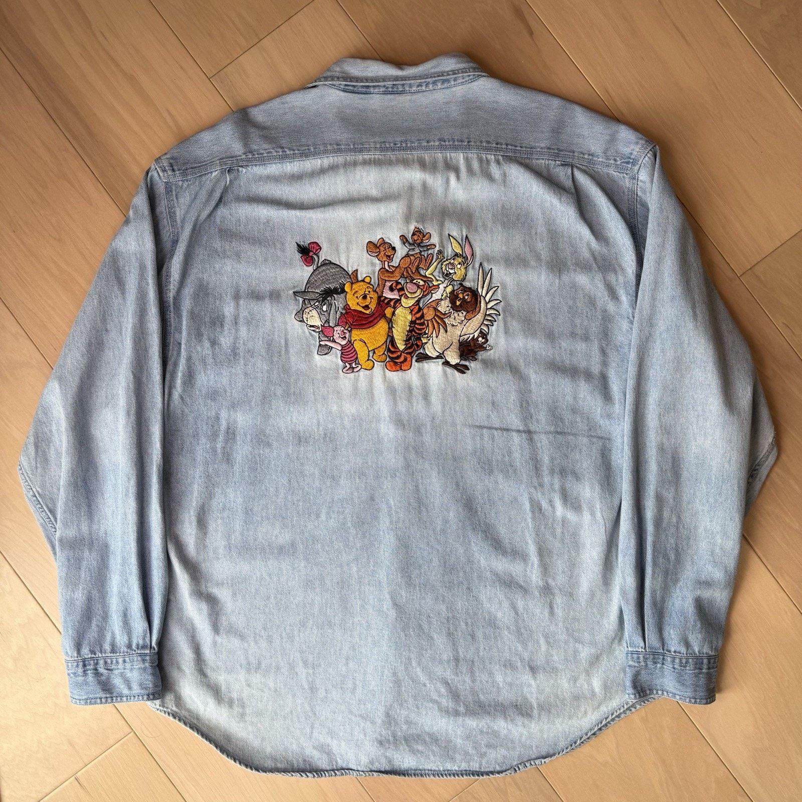 Disney Vintage Winnie the Pooh Shirt 2XL Blue Long Sleeve Button Up Size US XXL / EU 58 / 5 - 9 Thumbnail