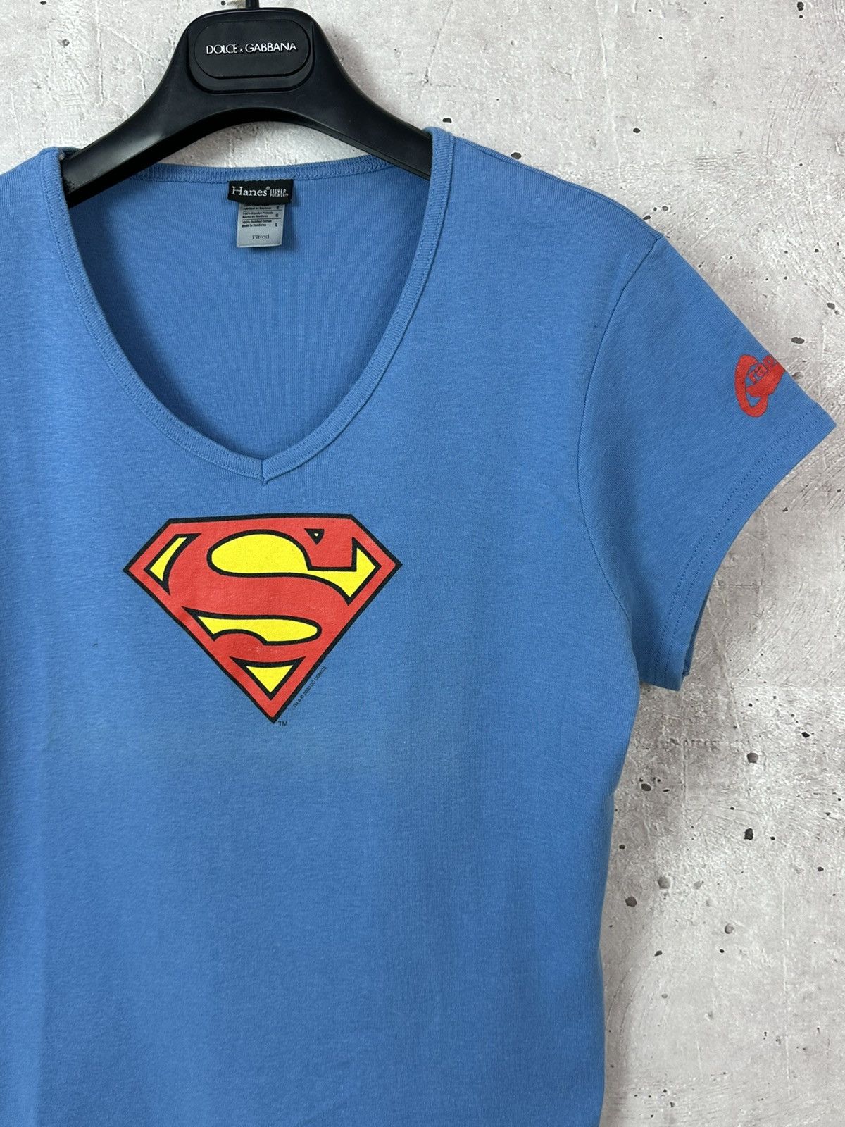 DC Comics DC Comics 2000 Vintage Superman Blue T-shirt Size L / US 10 / IT 46 - 2 Thumbnail