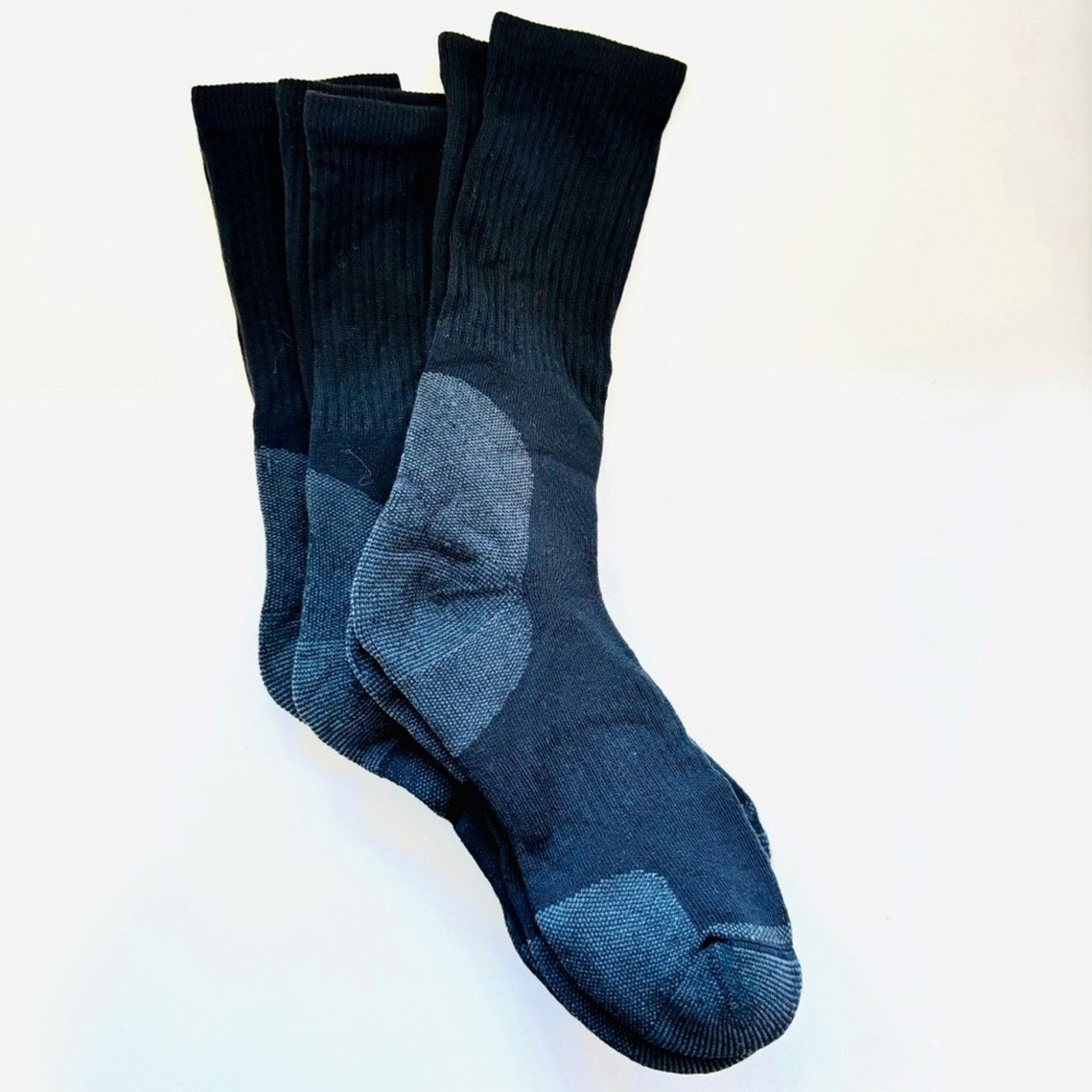 Happy Socks NEW BOMBAS Black Grey Gray Toe Heel Tube Crew Socks M Set 3 Size ONE SIZE - 4 Thumbnail