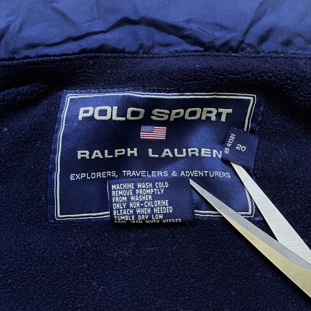 Polo Ralph Lauren Polo Sport Ralph Lauren Shimmer Navy Nylon Jacket Adjustable Size US L / EU 52-54 / 3 - 19 Thumbnail