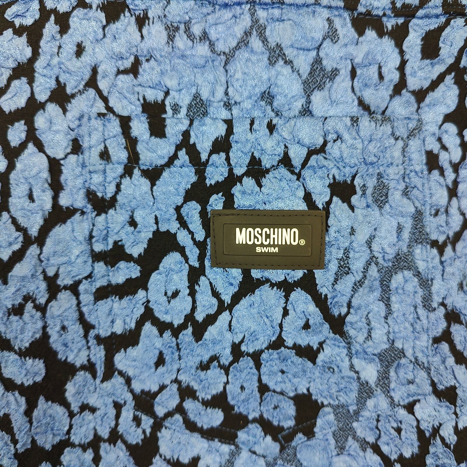 Other Moschino Swim Shorts Mens 42 Blue Metallic Leopard Print Size US 36 / EU 52 - 4 Thumbnail