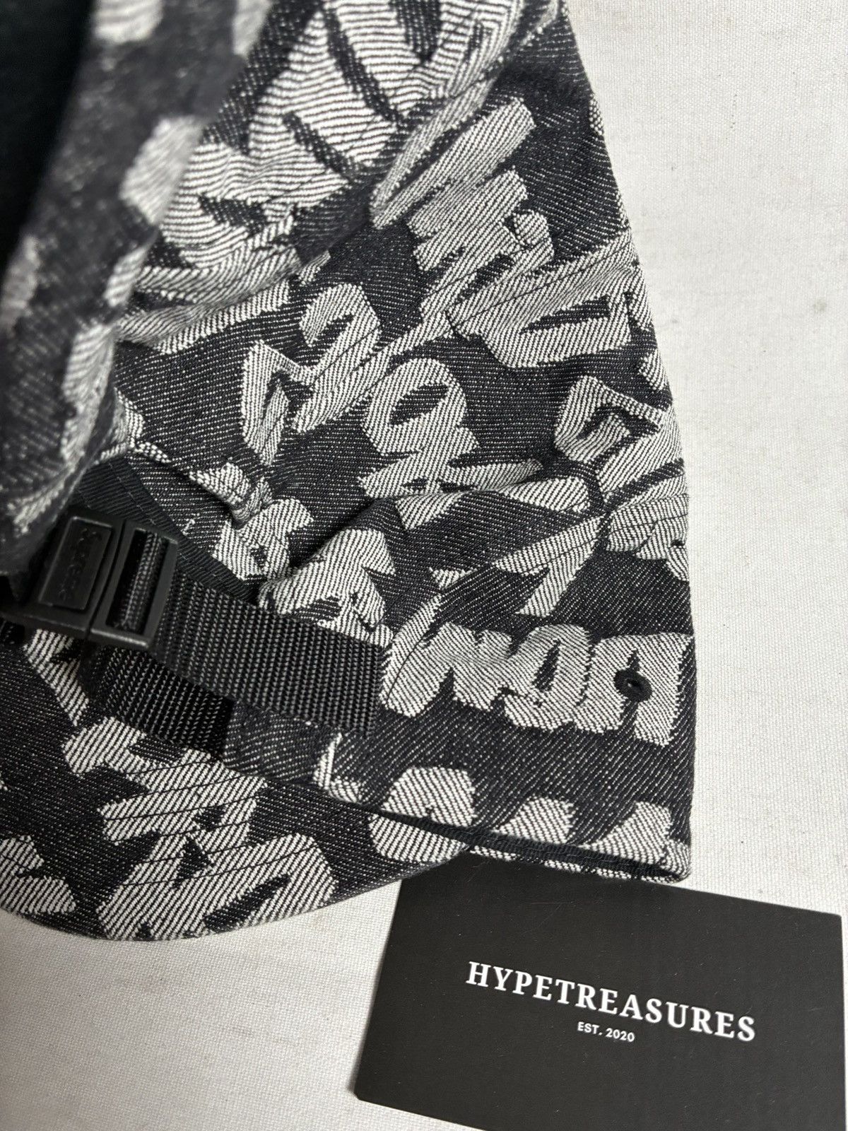 Supreme Supreme Fat Tip Jacquard Denim Box Logo Hat Size ONE SIZE - 5 Thumbnail