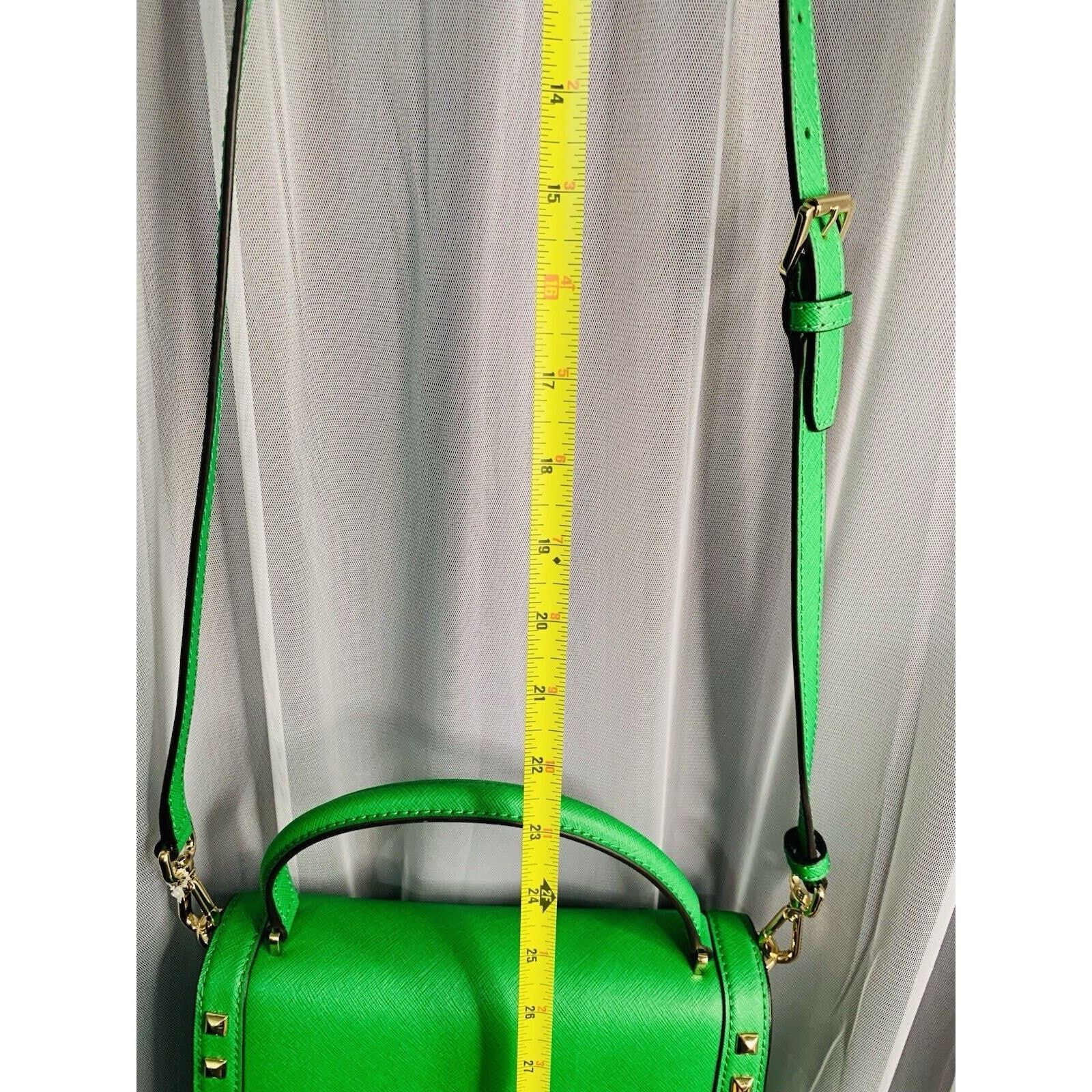 Michael Kors NWOT Michael Kors Dillon Green Palm STD MD Messenger Leather Size ONE SIZE - 8 Thumbnail