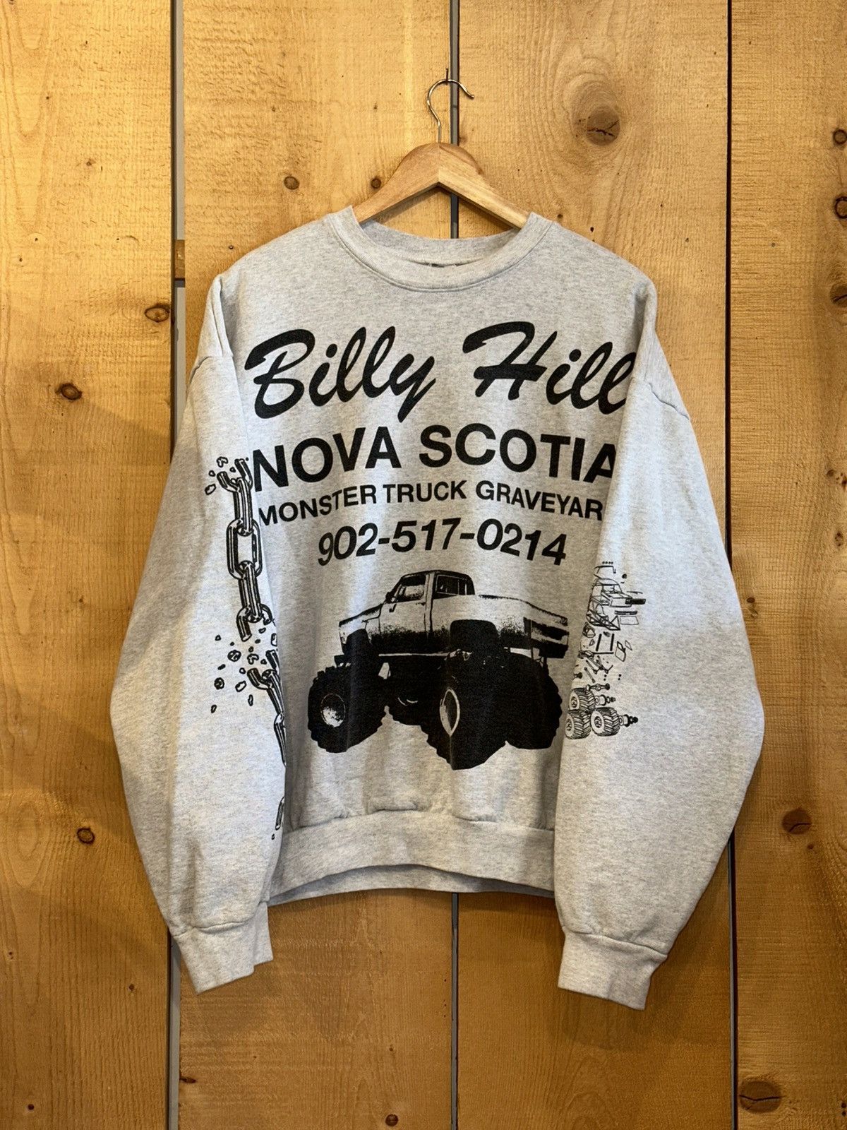 Billy Hill 2020 billy hill auto salvage rust in peace crewneck grey Size US XL / EU 56 / 4 - 5 Thumbnail