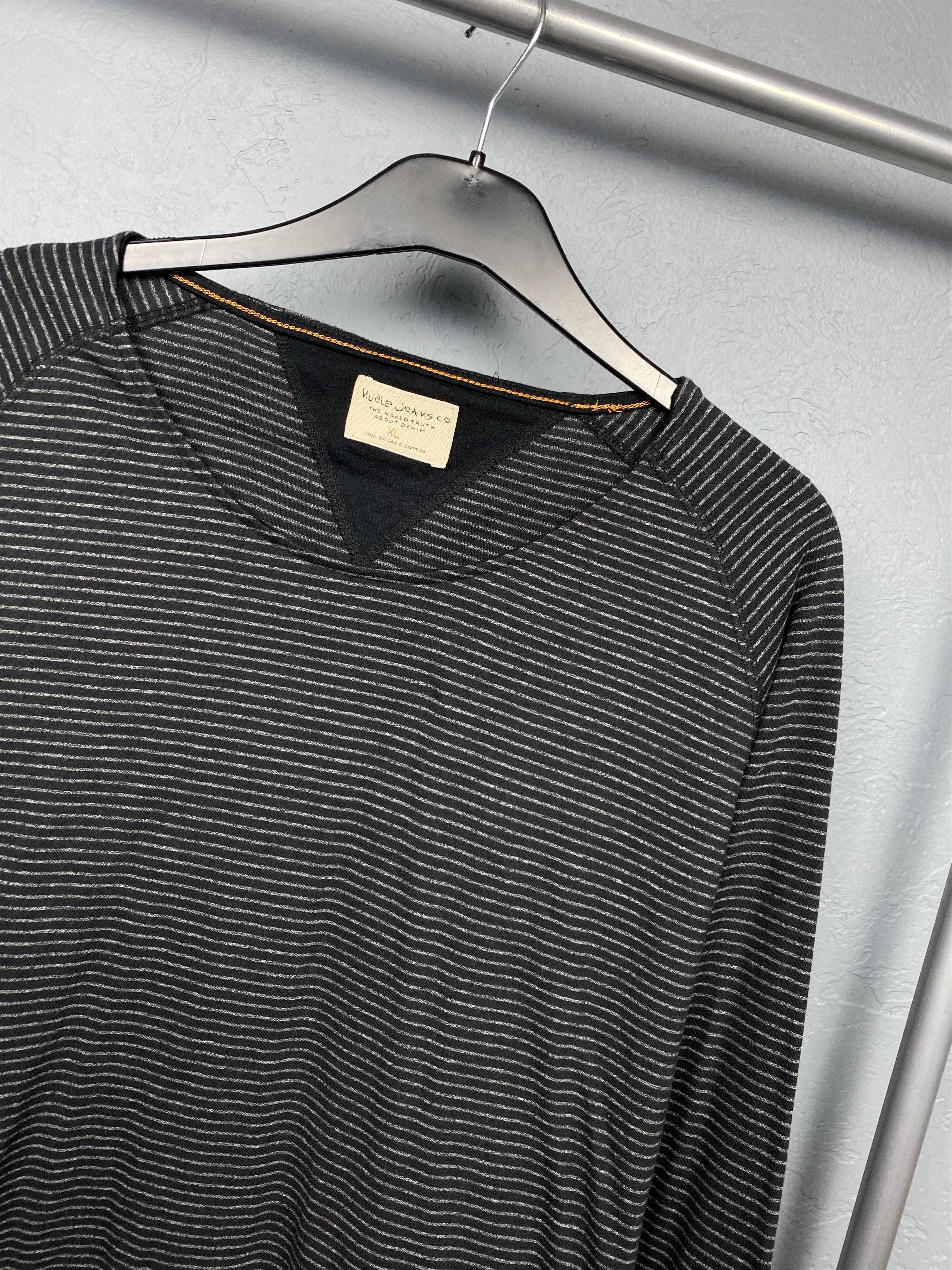 Nudie Jeans × Vintage Nudie Jeans Vintage Mens Long Sleeve T-Shirt Size US XL / EU 56 / 4 - 2 Thumbnail
