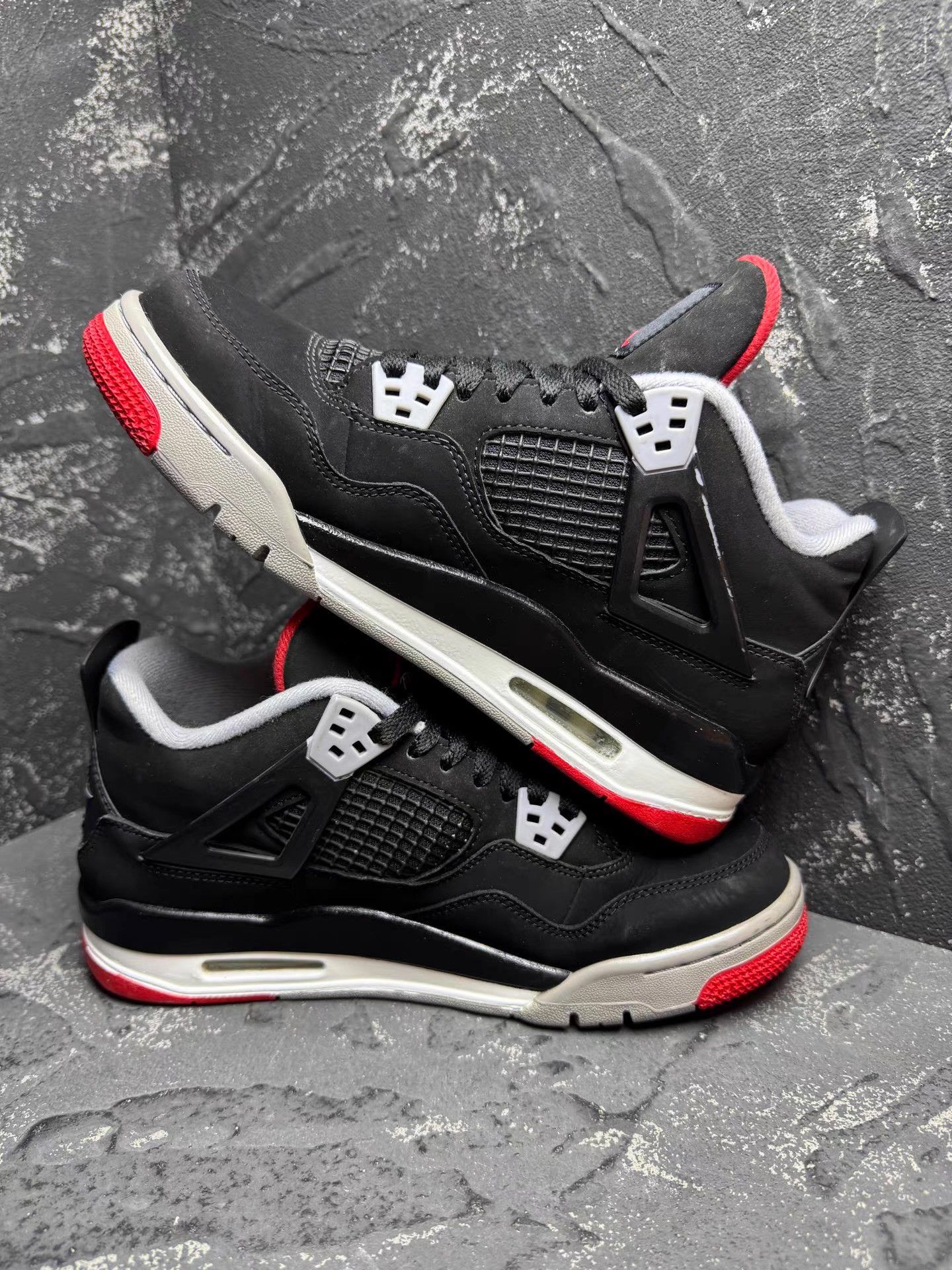 Nike Air Jordan 4 Bulls Black Red (2019) Q10 Size US 7 / EU 40 - 5 Thumbnail